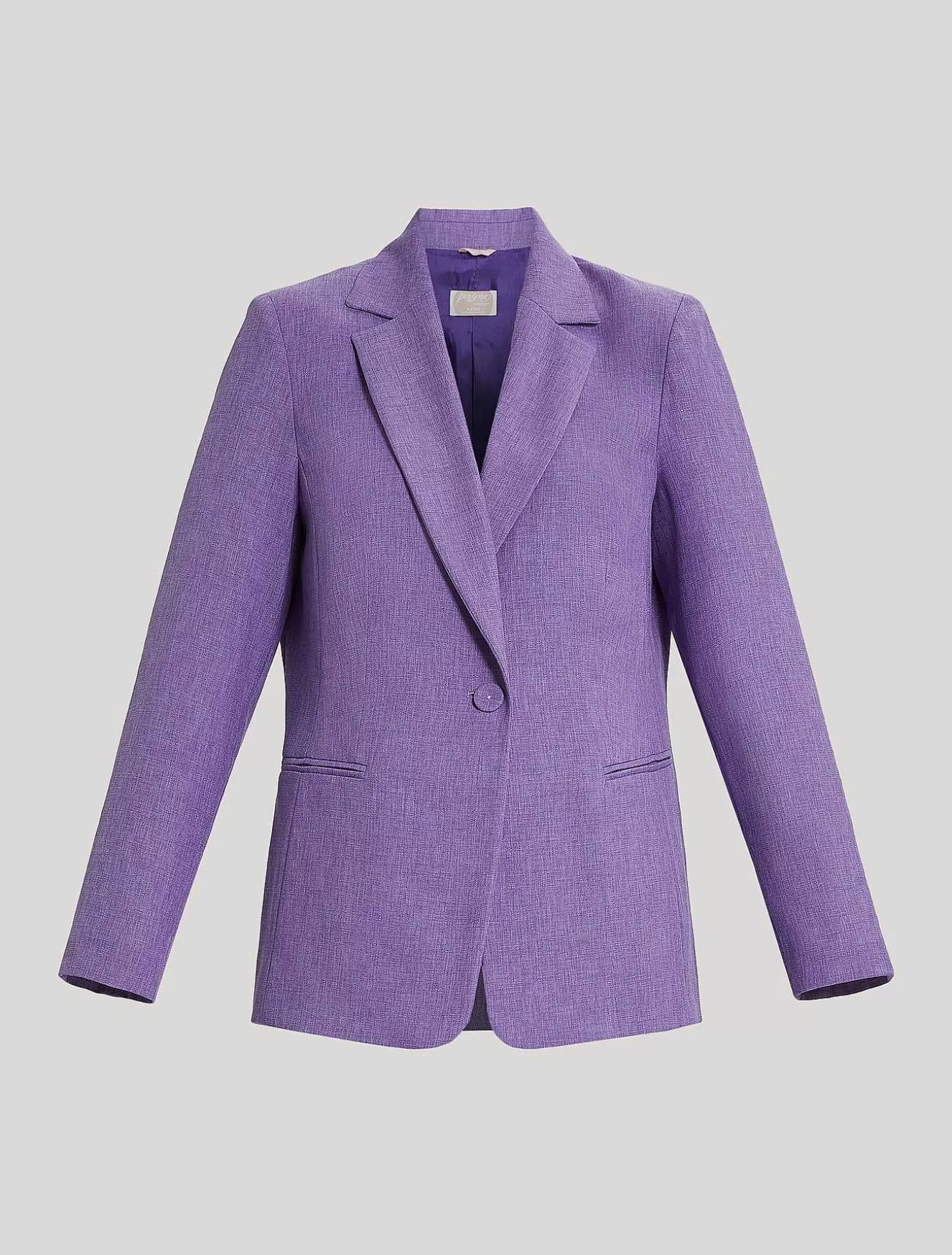 Basketweave-Look Blazer Jacket-Marina Rinaldi Outlet