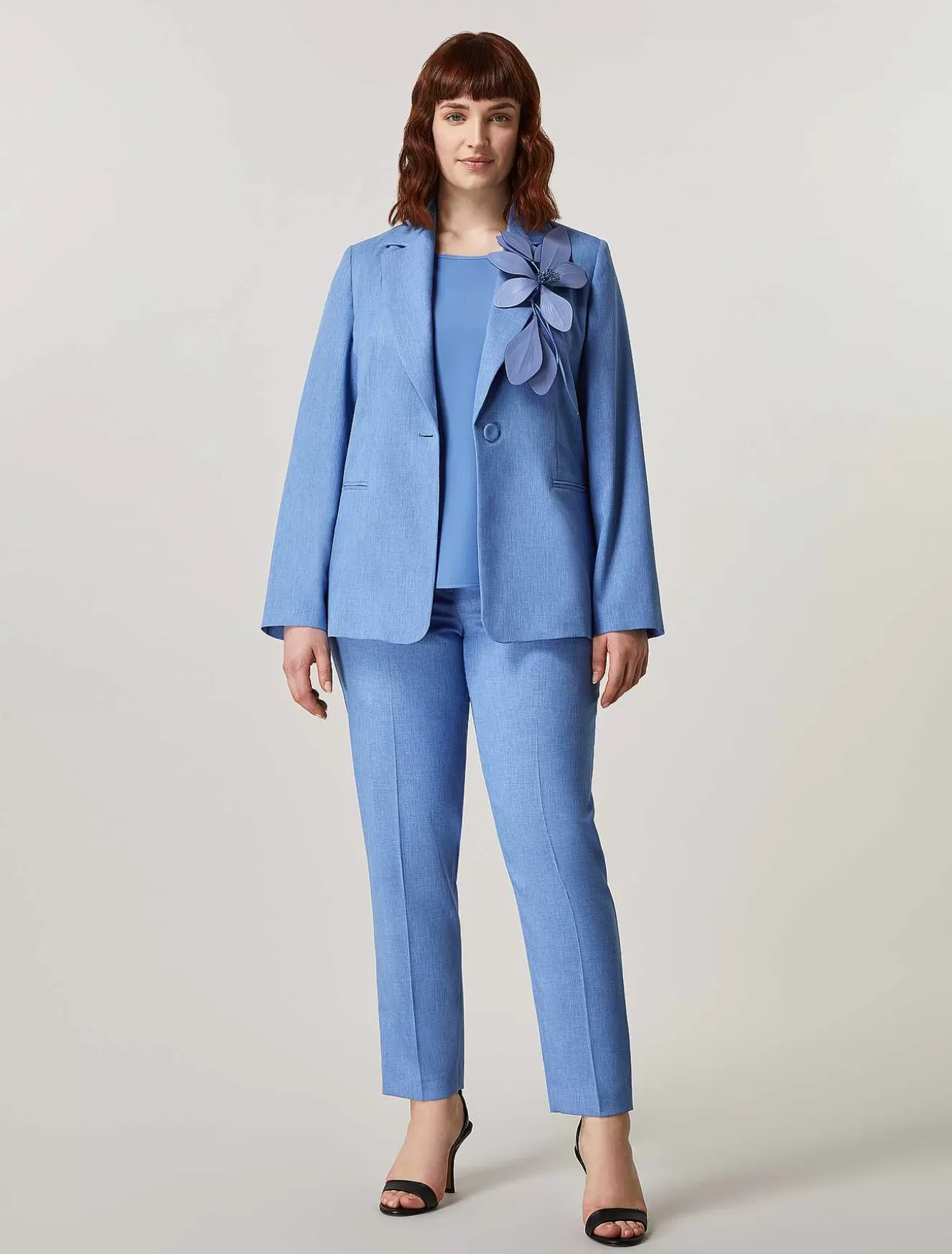 Basketweave-Look Blazer Jacket-Marina Rinaldi Sale