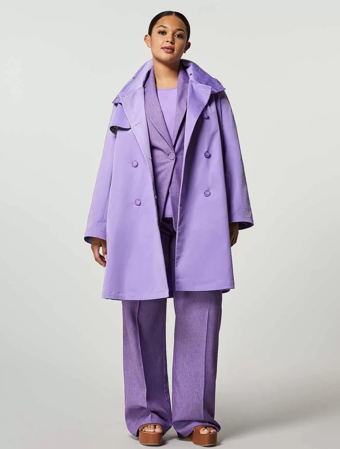Basketweave-Look Blazer Jacket-Marina Rinaldi Outlet