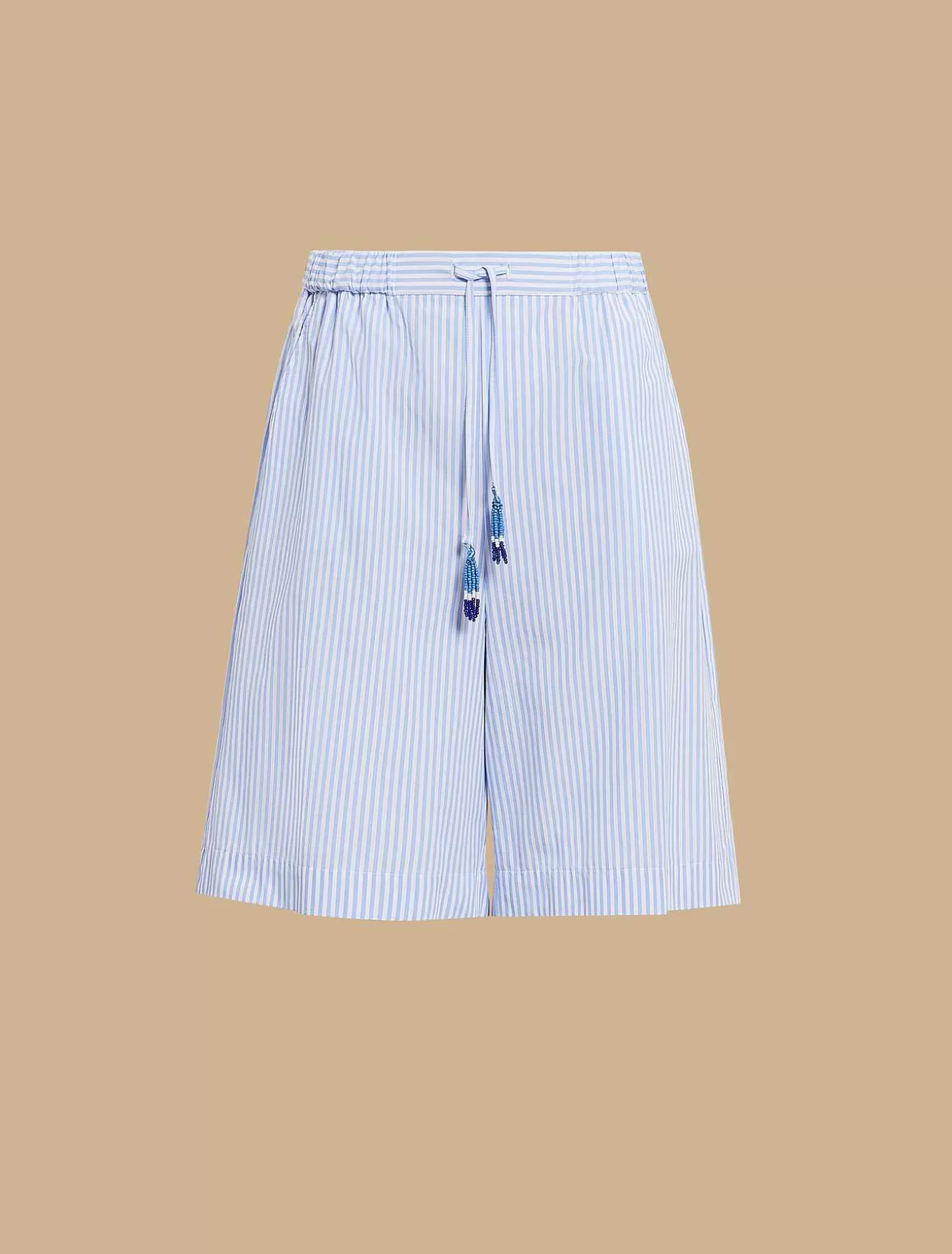 Bermuda Shorts In Yarn-Dyed Cotton-Marina Rinaldi Fashion