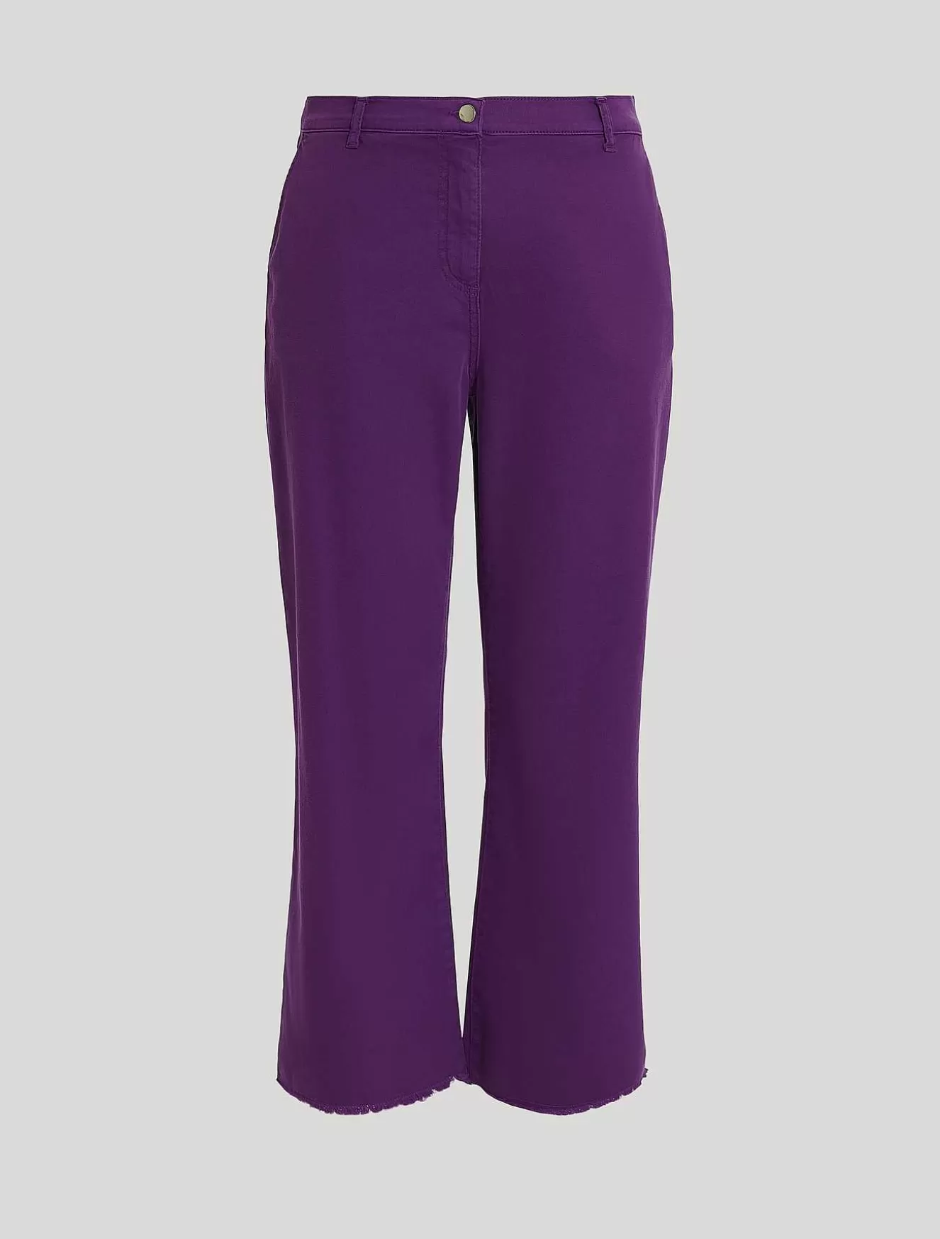 Cavalry Twill Cotton Trousers-Marina Rinaldi Best Sale