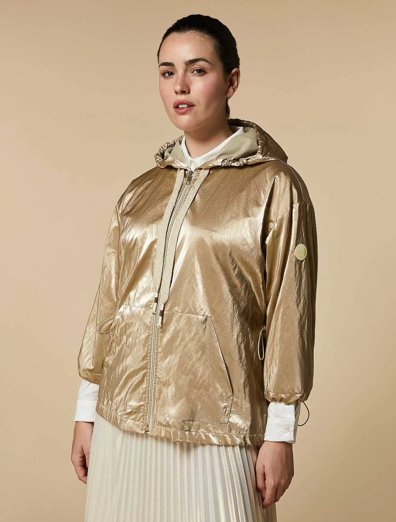 Coated Fabric Raincoat-Marina Rinaldi Outlet