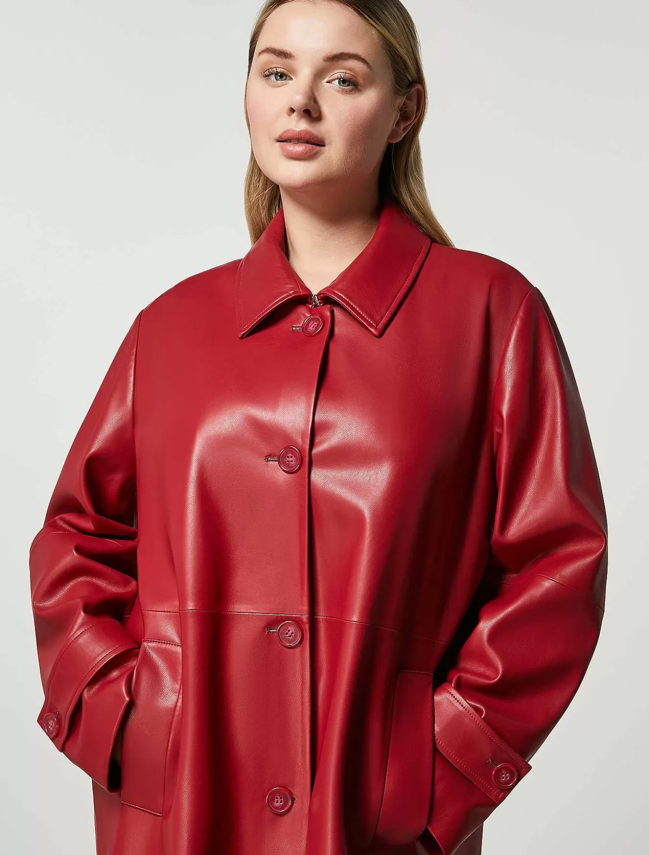 Coated Jersey Coat-Marina Rinaldi Hot
