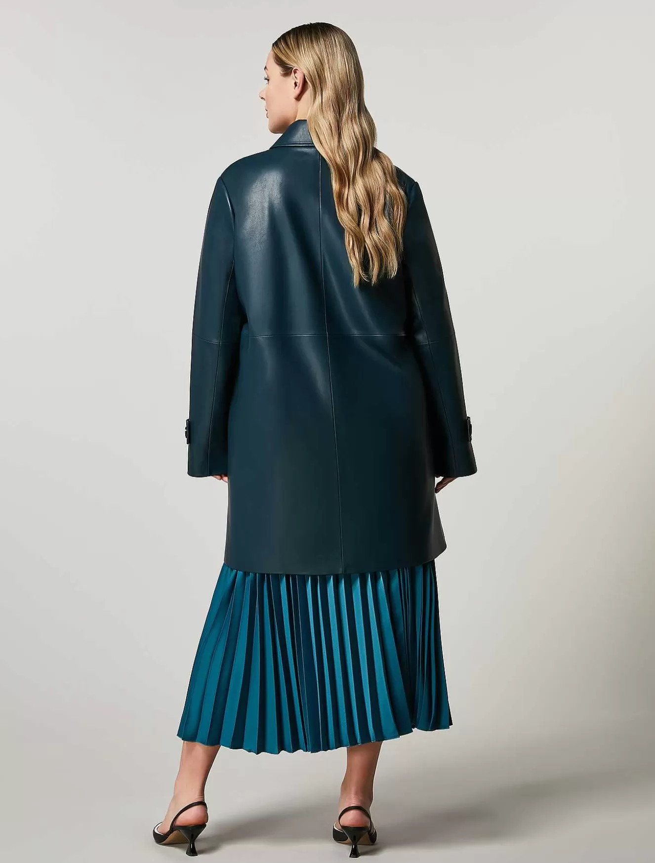Coated Jersey Coat-Marina Rinaldi Shop