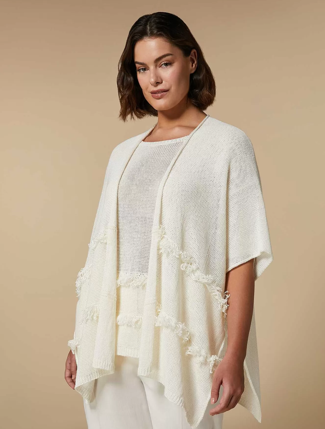 Cordonet Linen Cardigan-Marina Rinaldi Cheap