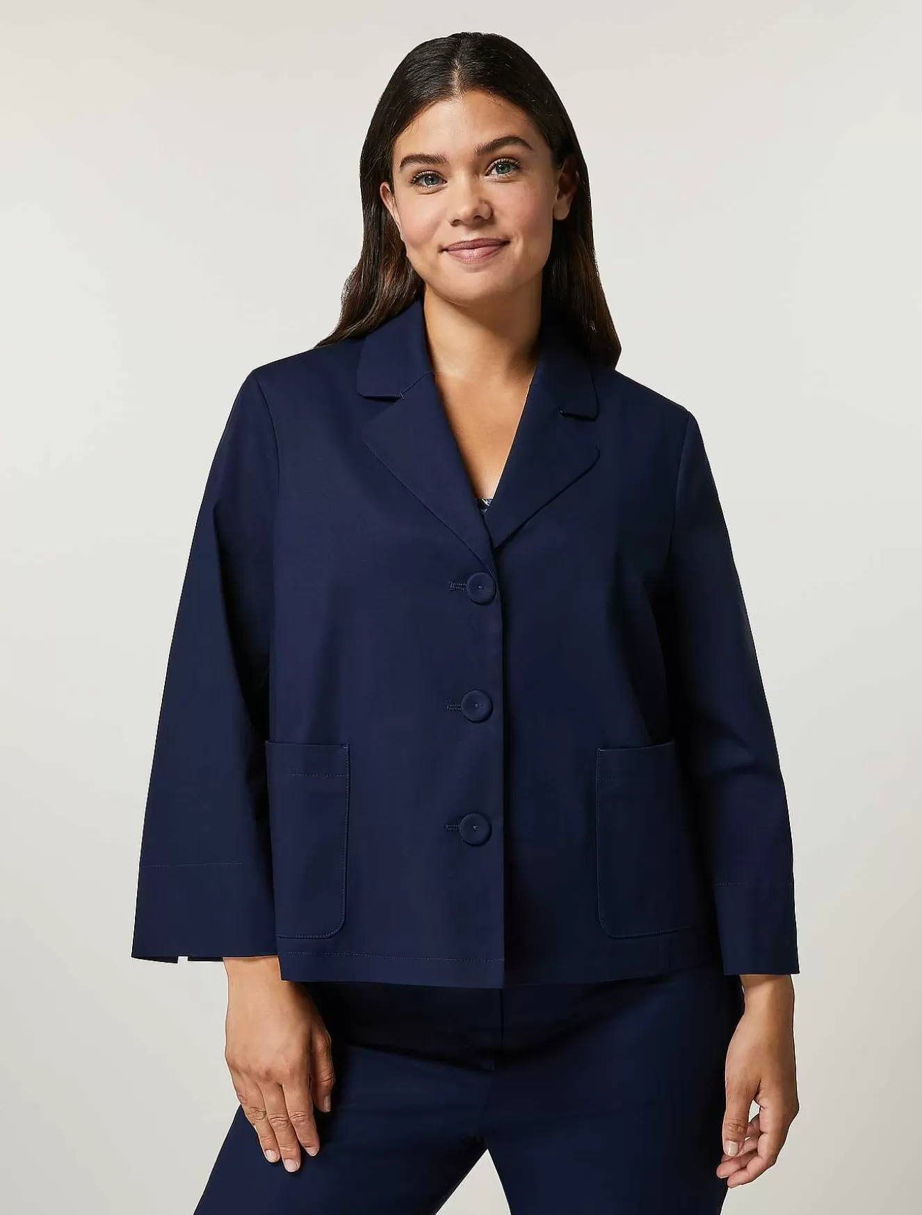 Cotton Gabardine Jacket-Marina Rinaldi Flash Sale