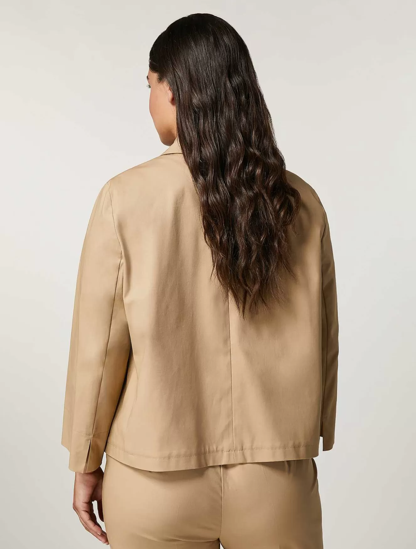 Cotton Gabardine Jacket-Marina Rinaldi Online