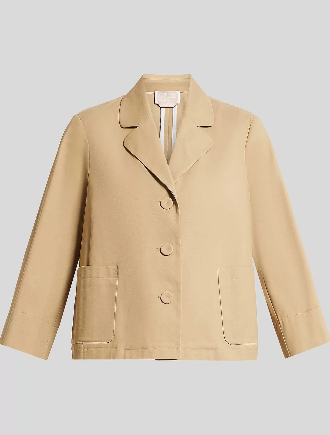 Cotton Gabardine Jacket-Marina Rinaldi Online