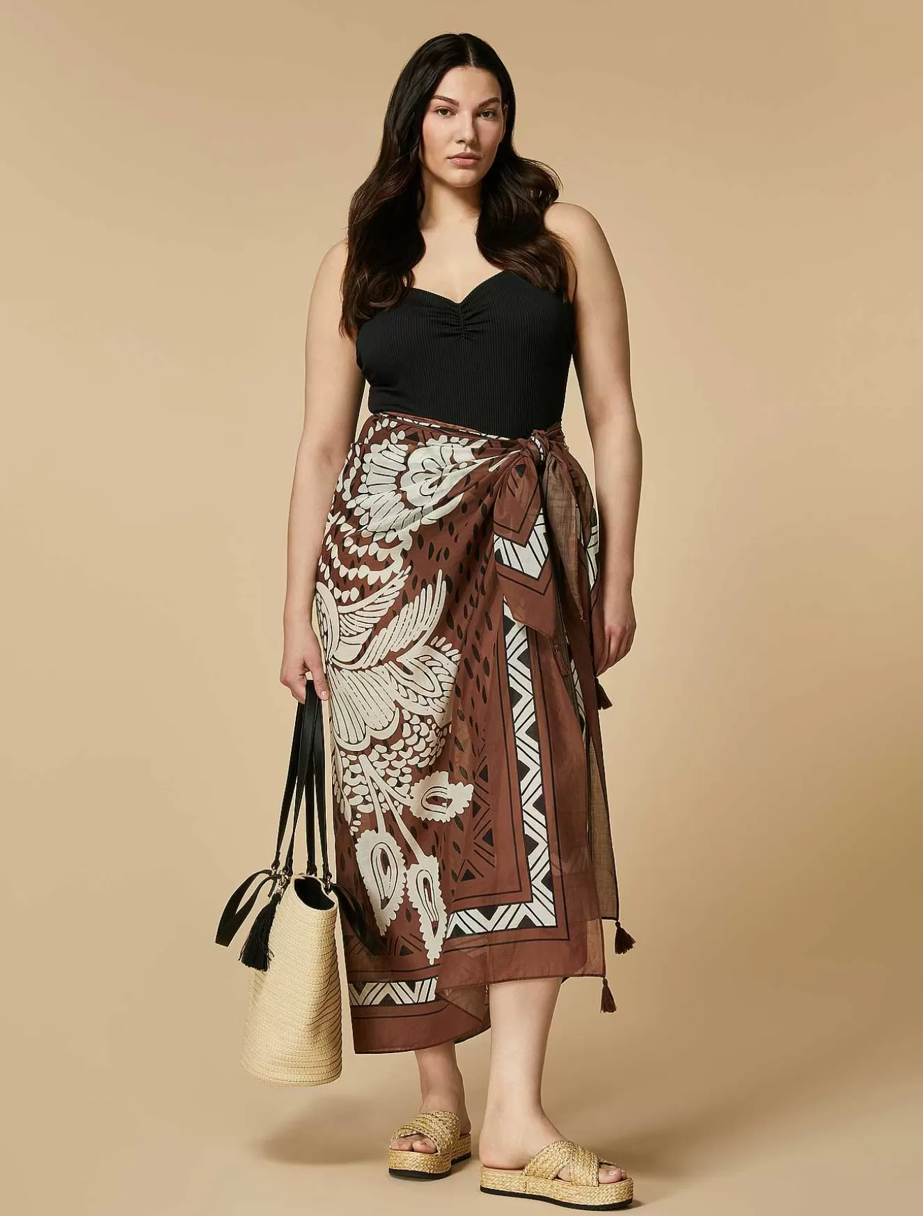 Cotton Muslin Sarong-Marina Rinaldi Cheap