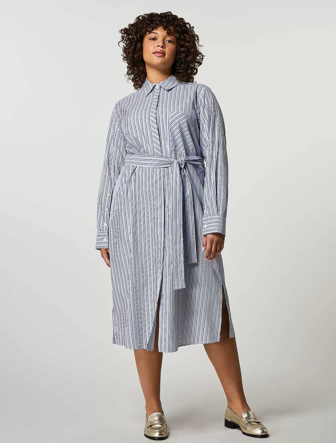 Cotton Poplin And Viscose Dress-Marina Rinaldi Cheap