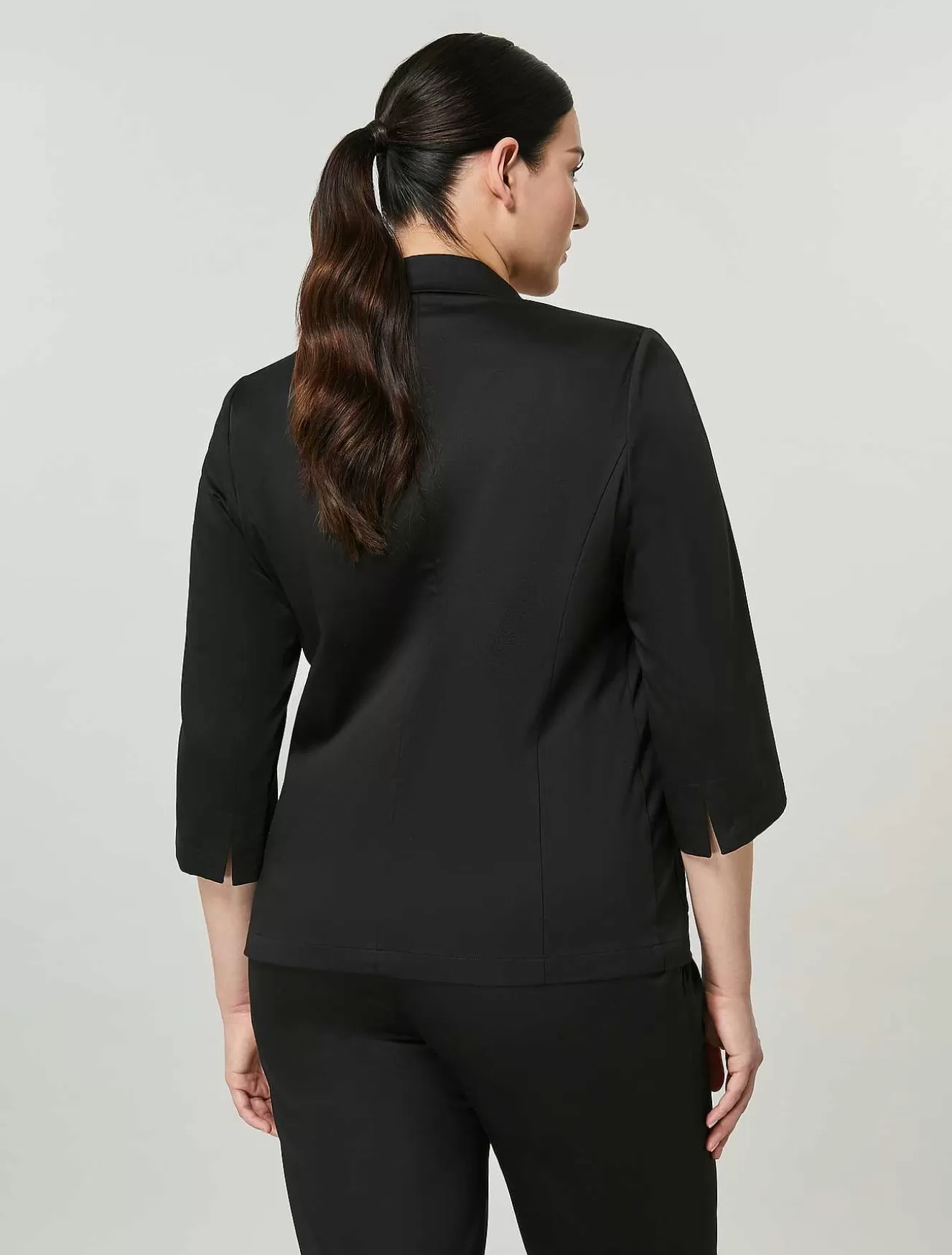 Cotton Satin Blazer Jacket-Marina Rinaldi Fashion