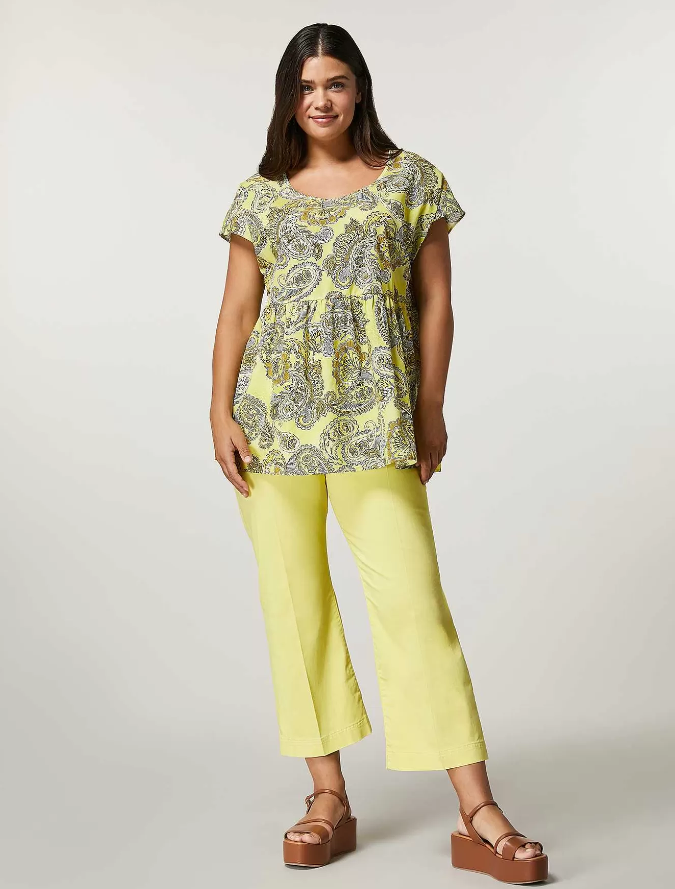 Cotton Satin Trousers-Marina Rinaldi Discount