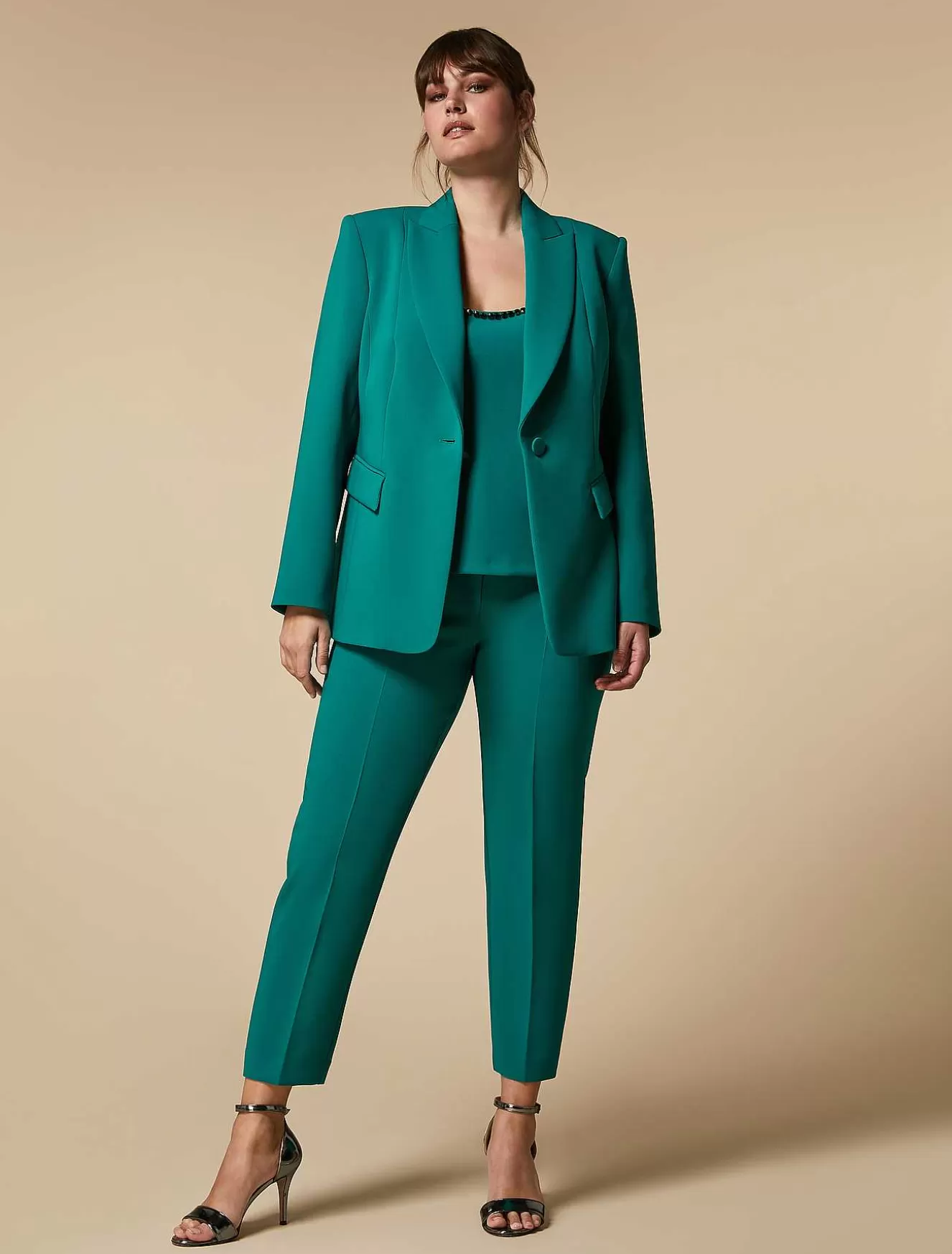 Crepe Blazer Jacket-Marina Rinaldi Flash Sale