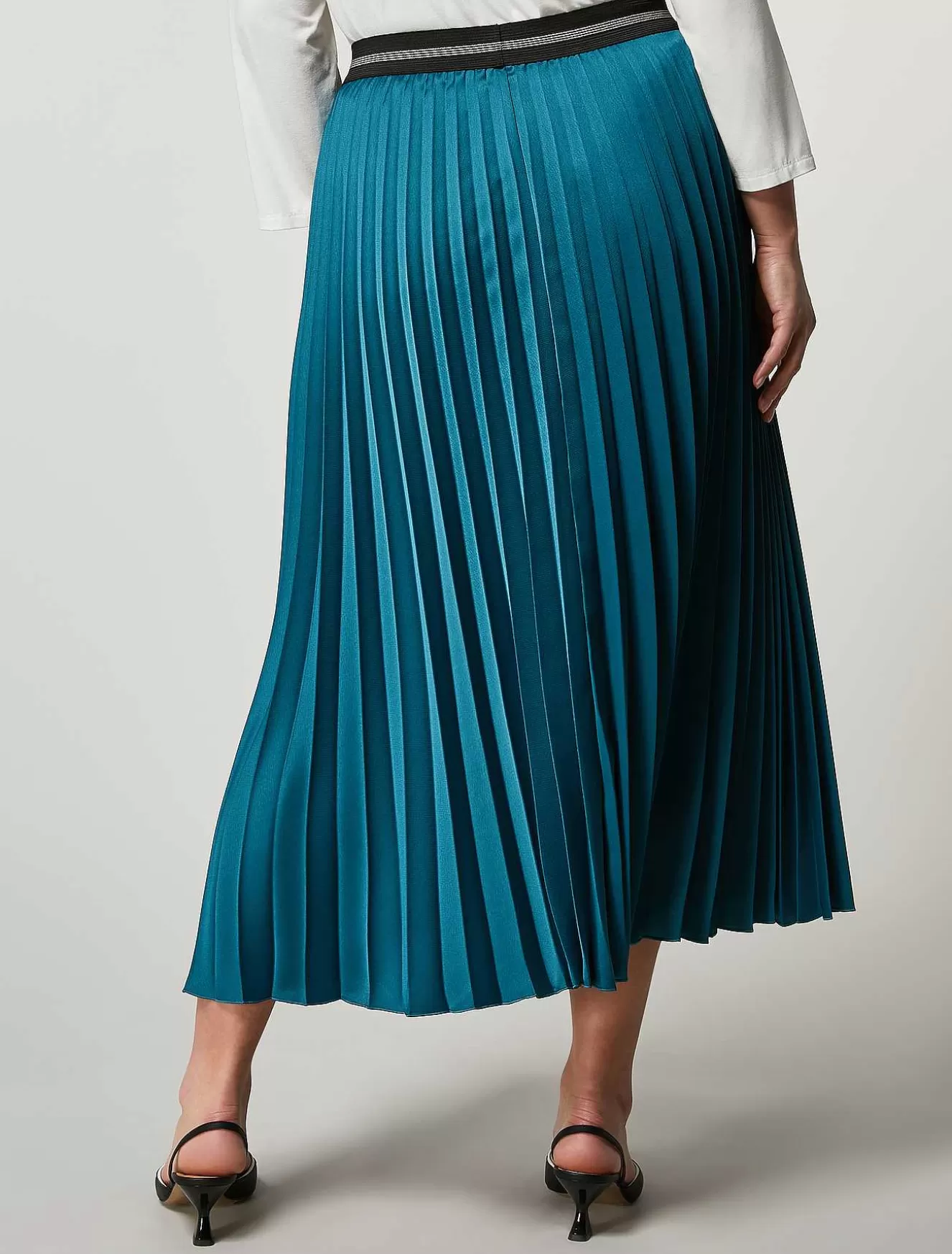 Crepe Envers Satin Skirt-Marina Rinaldi Cheap
