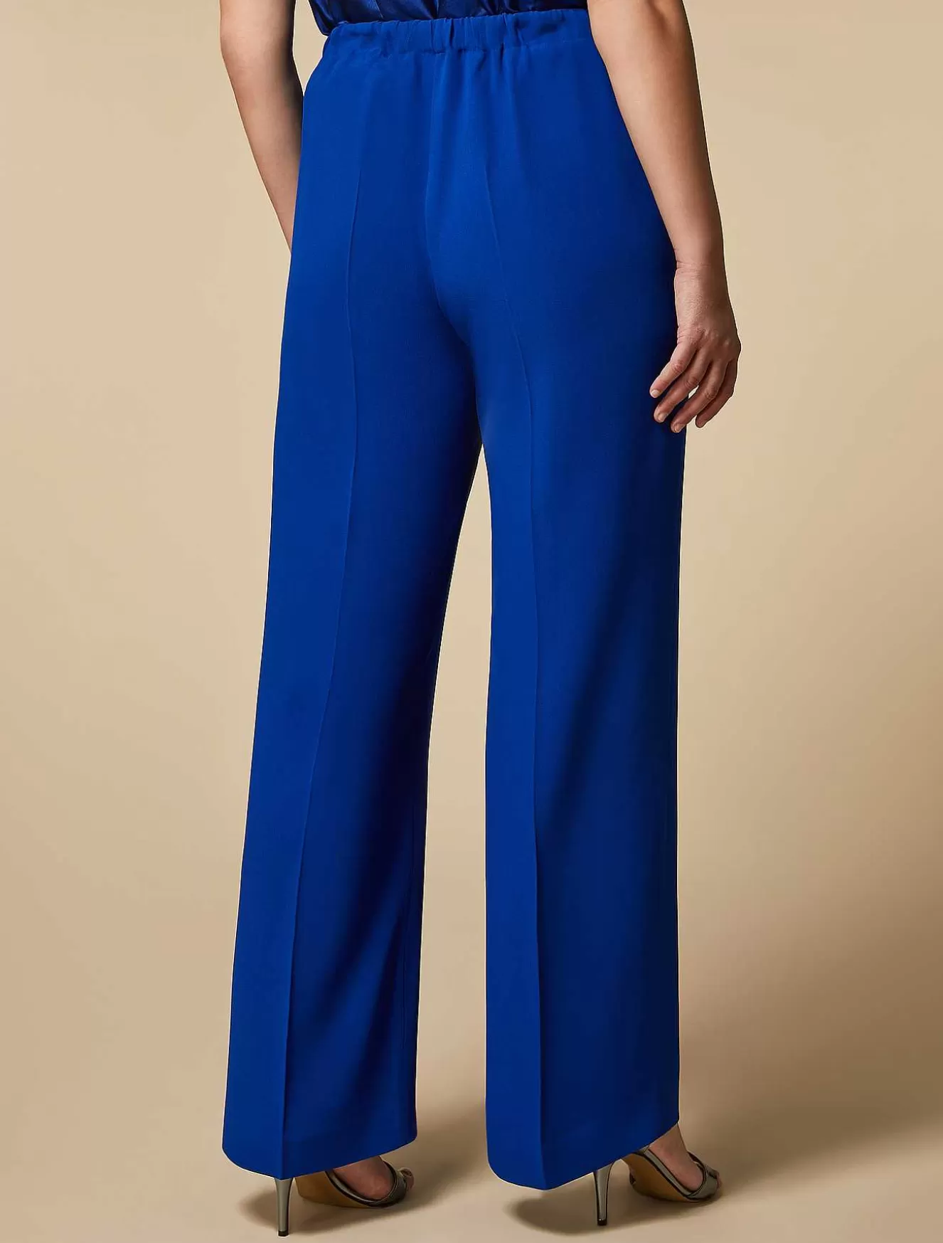 Crepe Envers Satin Trousers-Marina Rinaldi Outlet