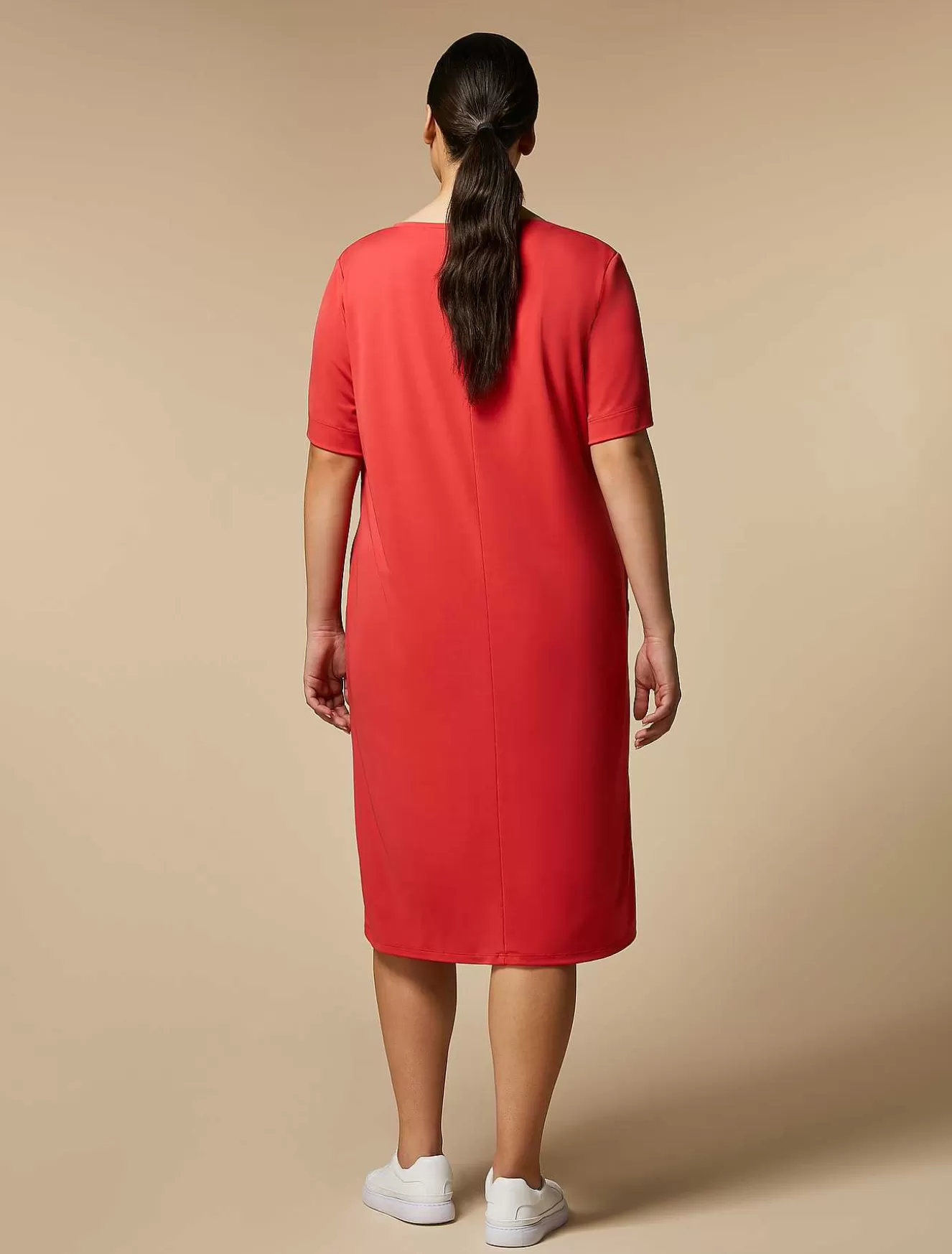 Crepe Jersey Dress-Marina Rinaldi Fashion