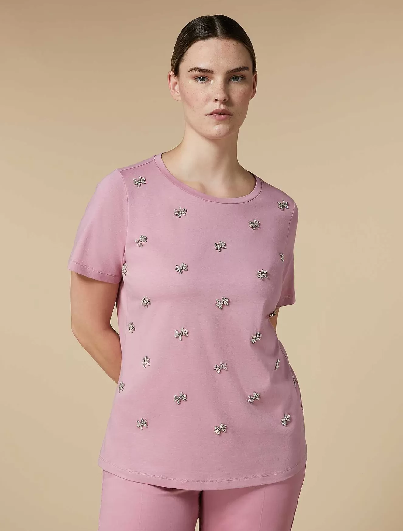 Embroidered T-Shirt-Marina Rinaldi Online