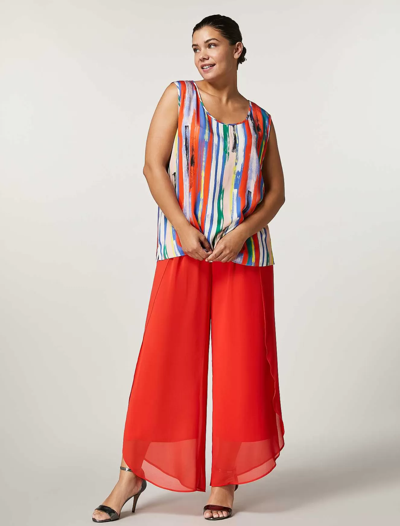 Georgette Trousers-Marina Rinaldi Best Sale