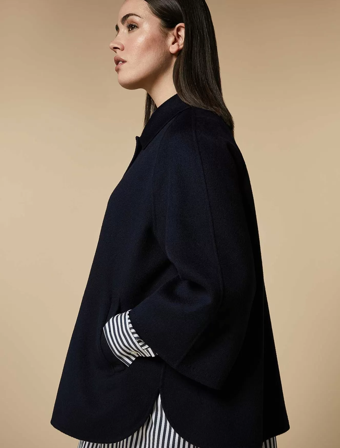 Heavy Double-Faced Wool And Cashmere Jacket-Marina Rinaldi Best Sale