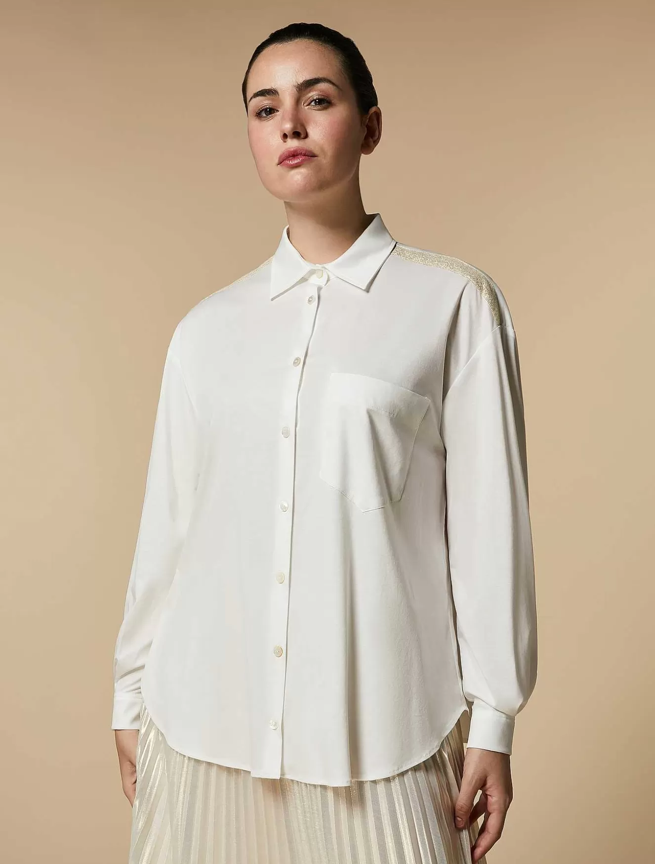 Interlock Jersey Shirt-Marina Rinaldi Outlet