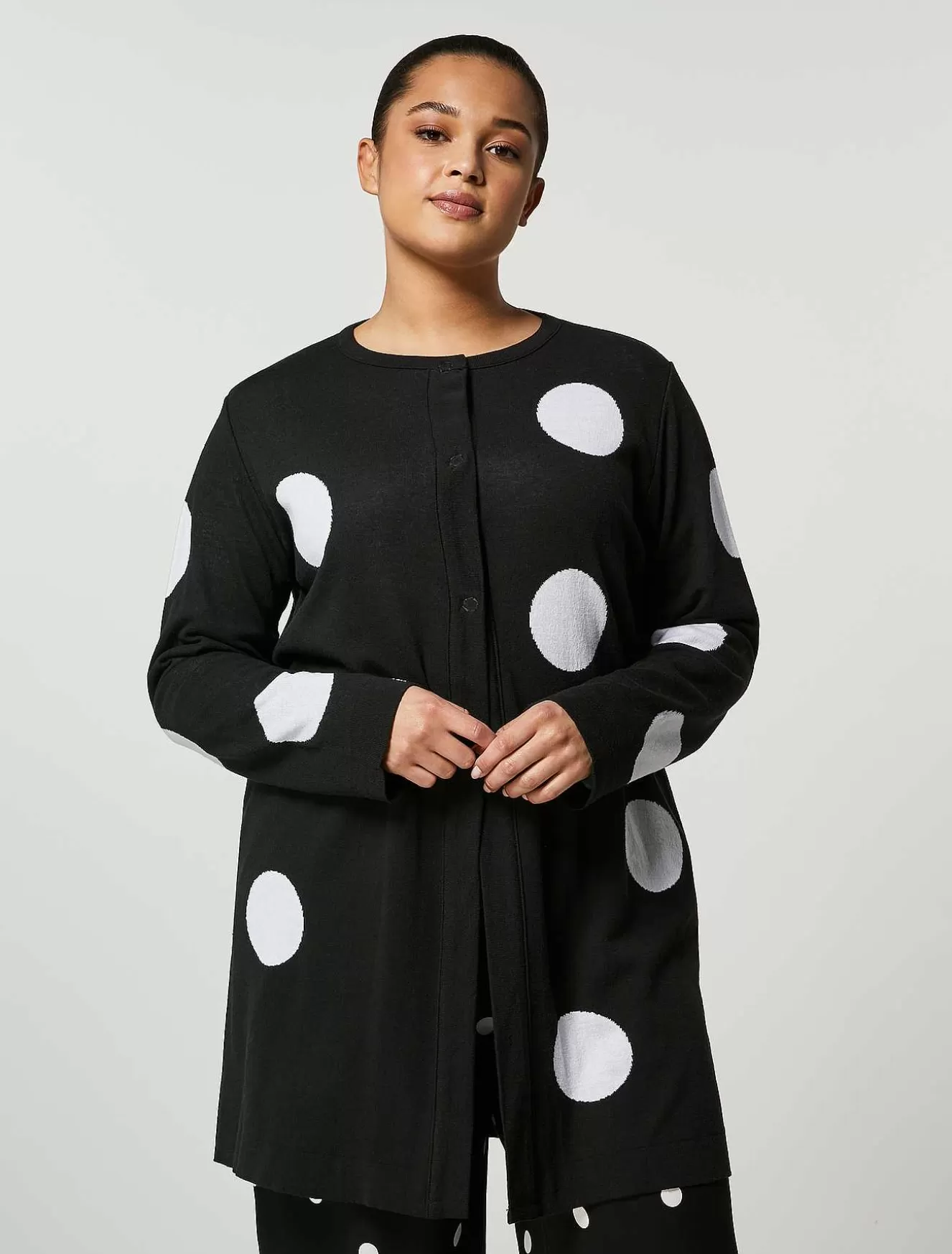 Jacquard Cotton Coat-Marina Rinaldi Clearance