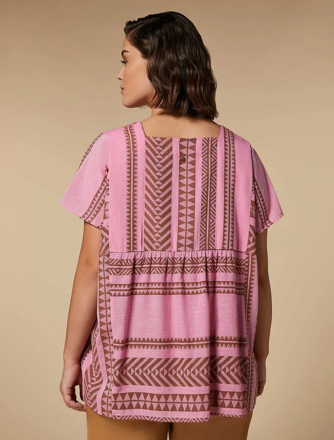 Jacquard Muslin Shirt-Marina Rinaldi Hot