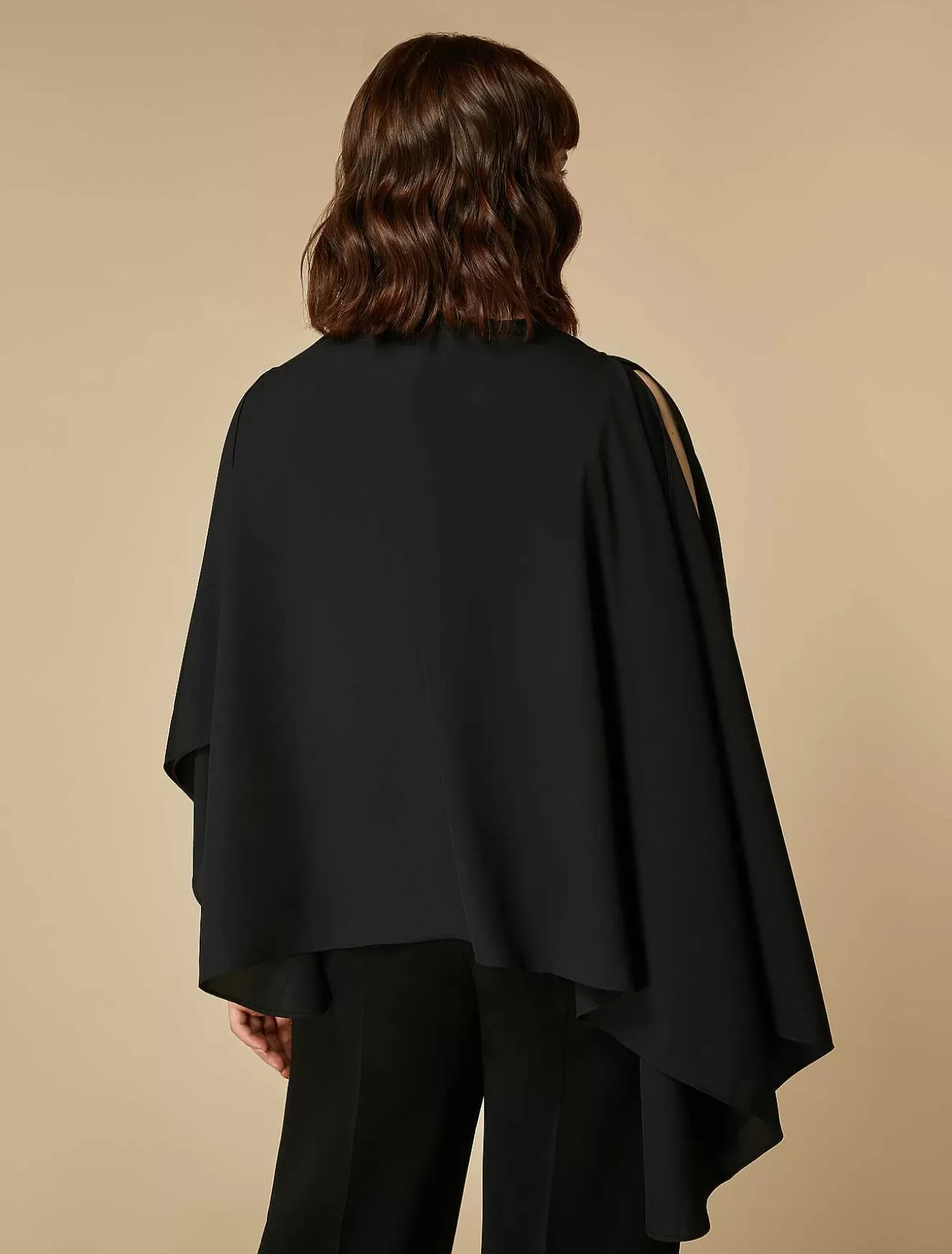 Lightweight Cady Poncho-Marina Rinaldi Discount