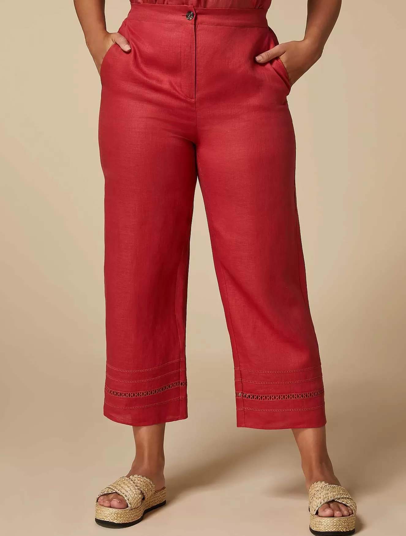 Linen Trousers-Marina Rinaldi Cheap