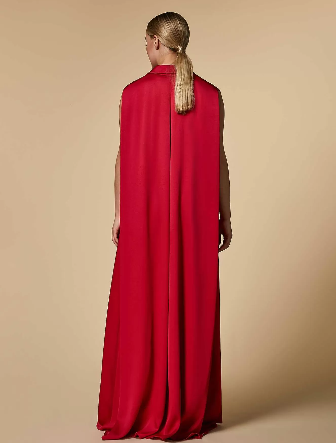 Long Envers Satin Dress-Marina Rinaldi Sale
