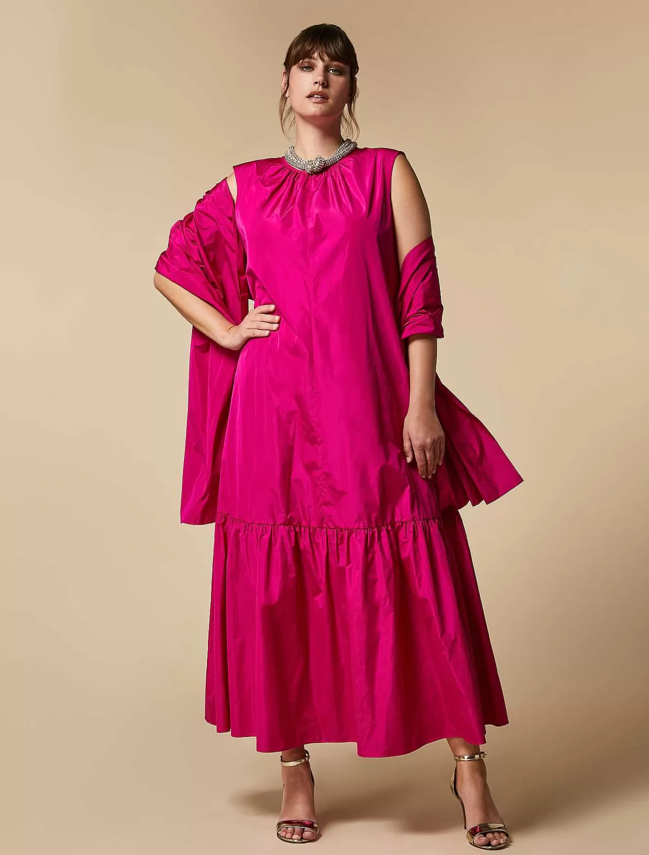 Long Taffeta Dress-Marina Rinaldi Clearance
