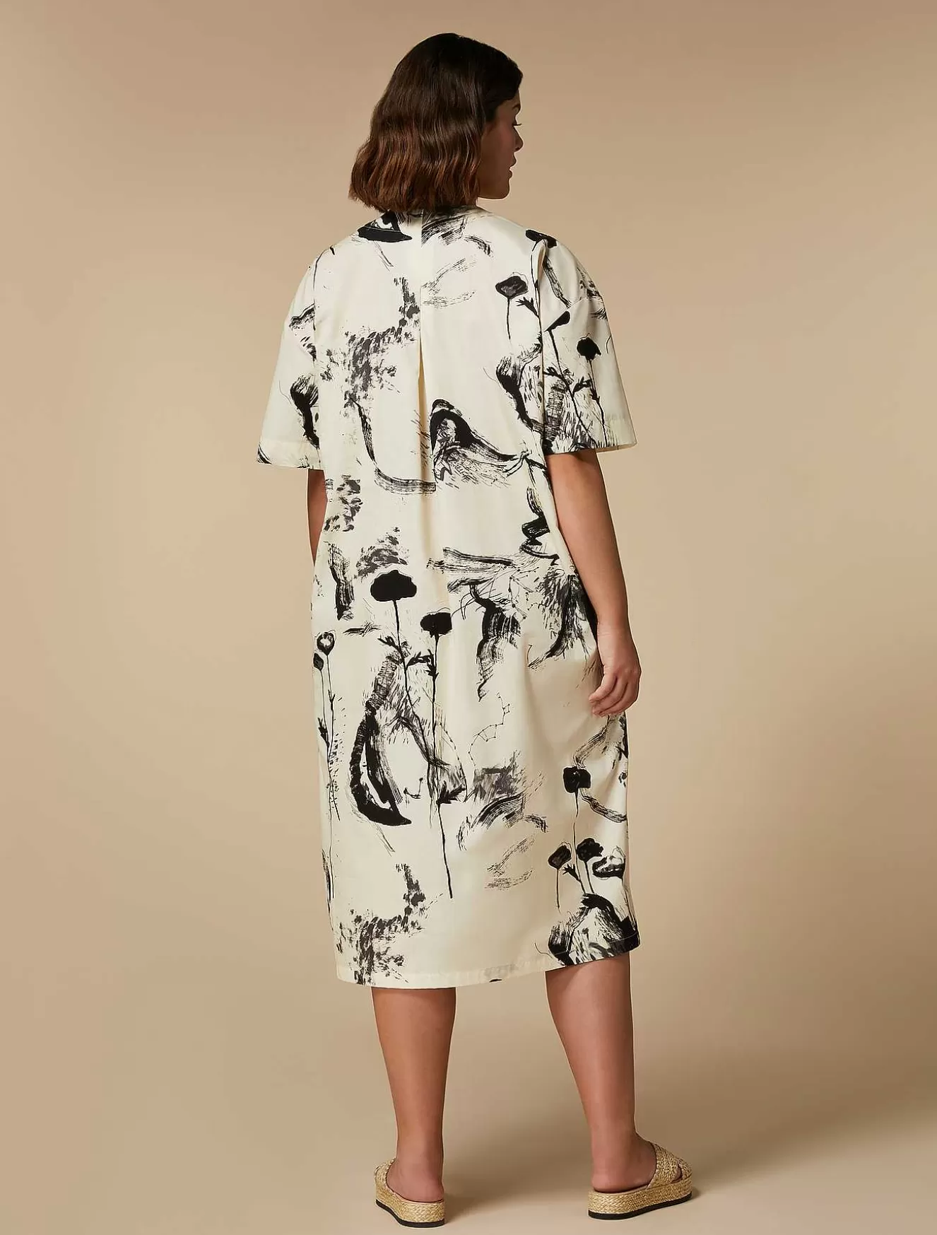Organic Cotton Poplin Dress-Marina Rinaldi Cheap