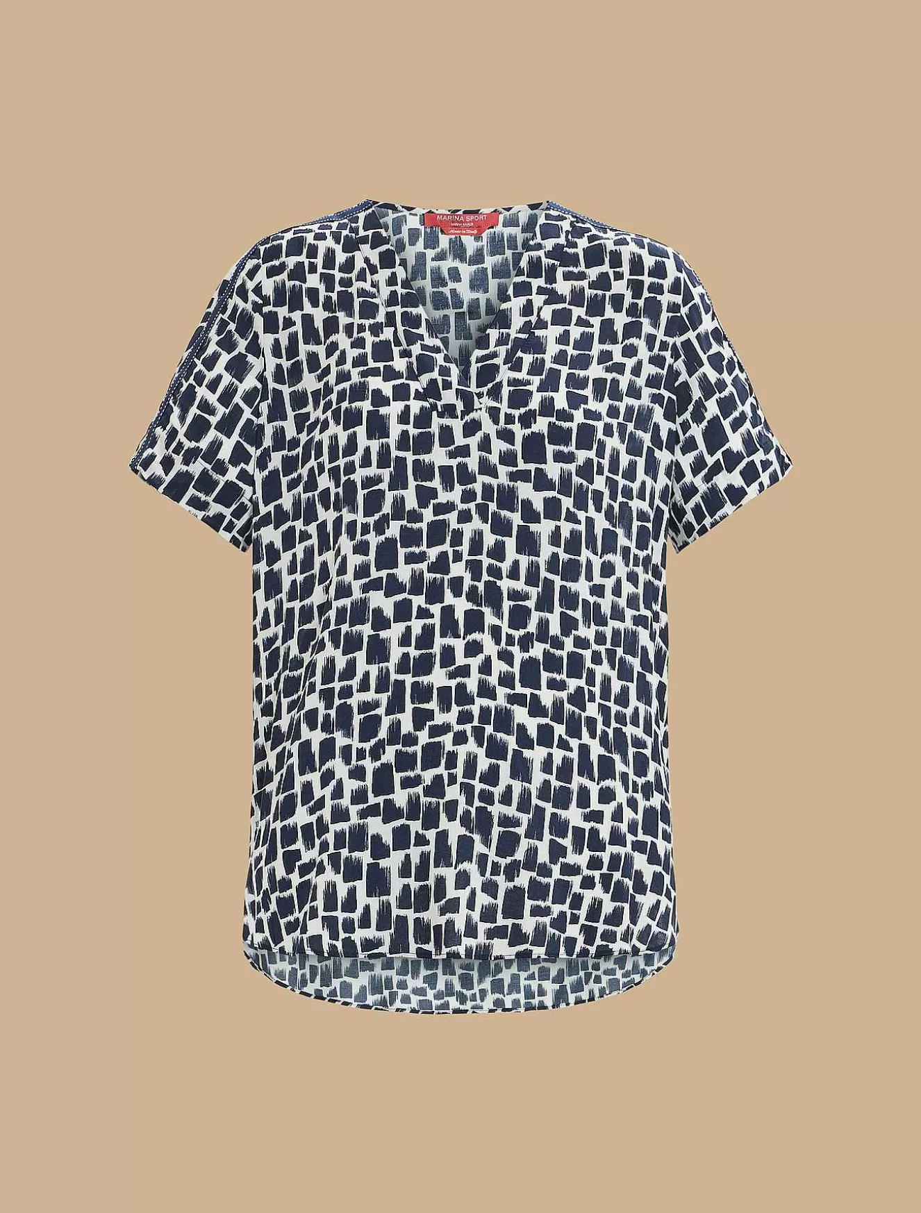 Printed Fluid Viscose Blouse-Marina Rinaldi New