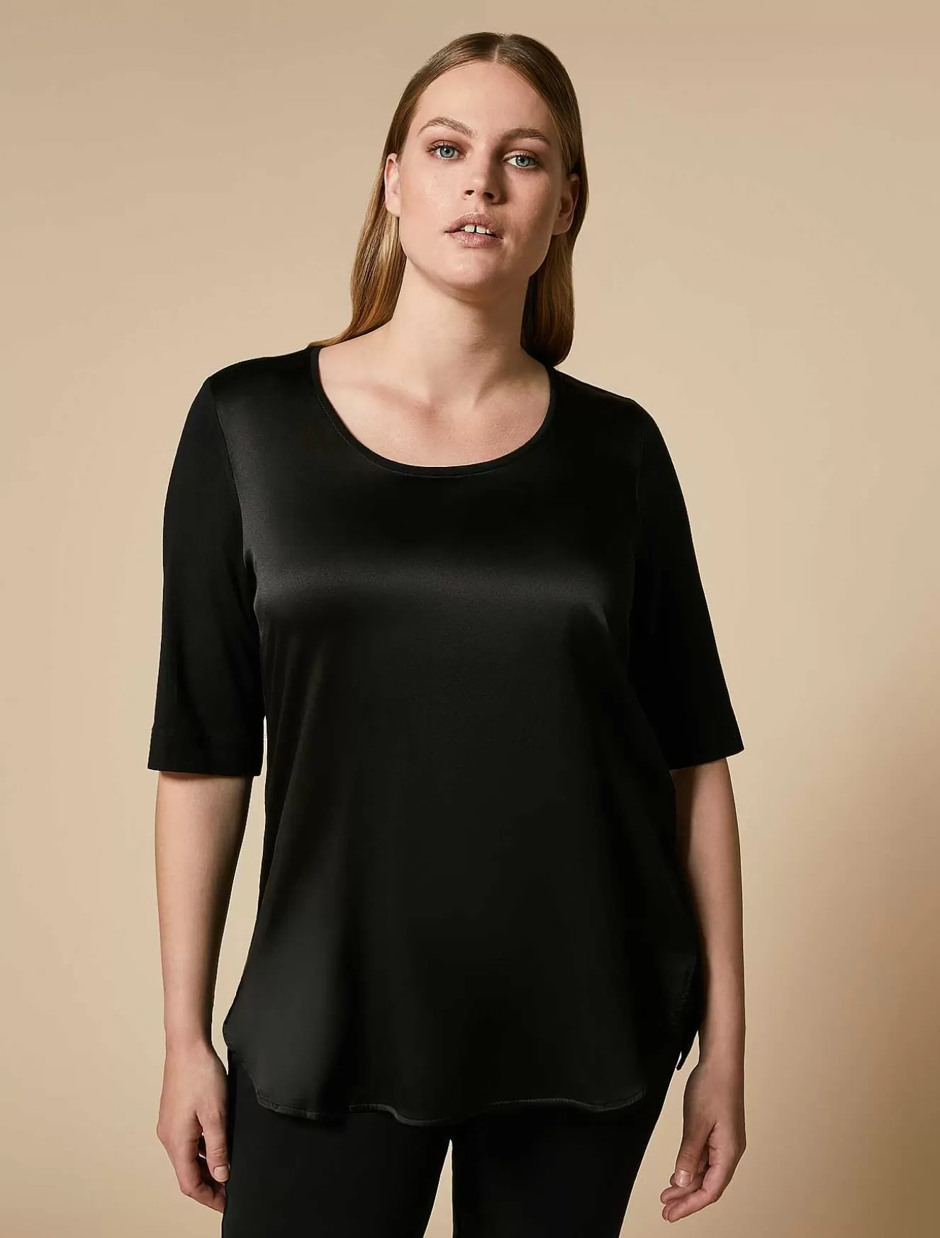 Silk And Jersey T-Shirt-Marina Rinaldi Sale