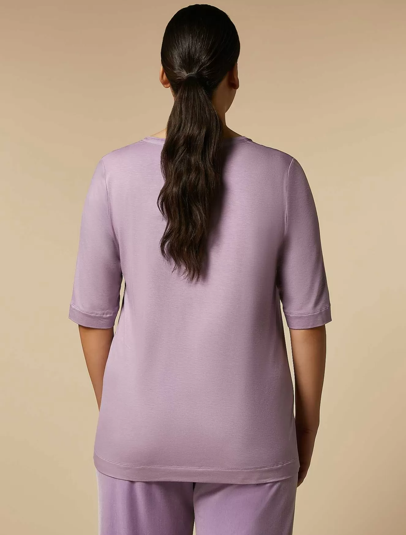 Silk And Jersey T-Shirt-Marina Rinaldi Store