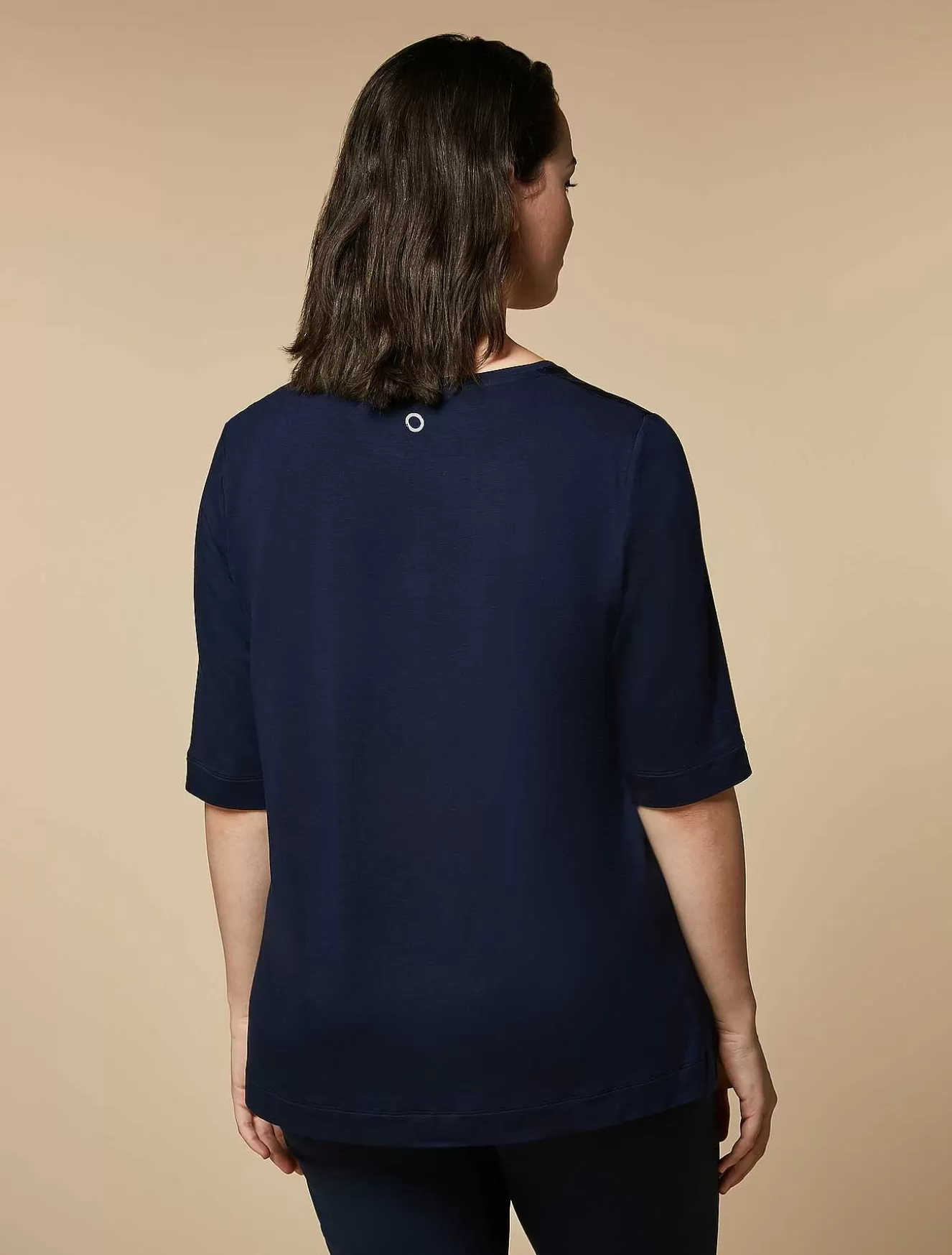 Silk And Jersey T-Shirt-Marina Rinaldi Fashion