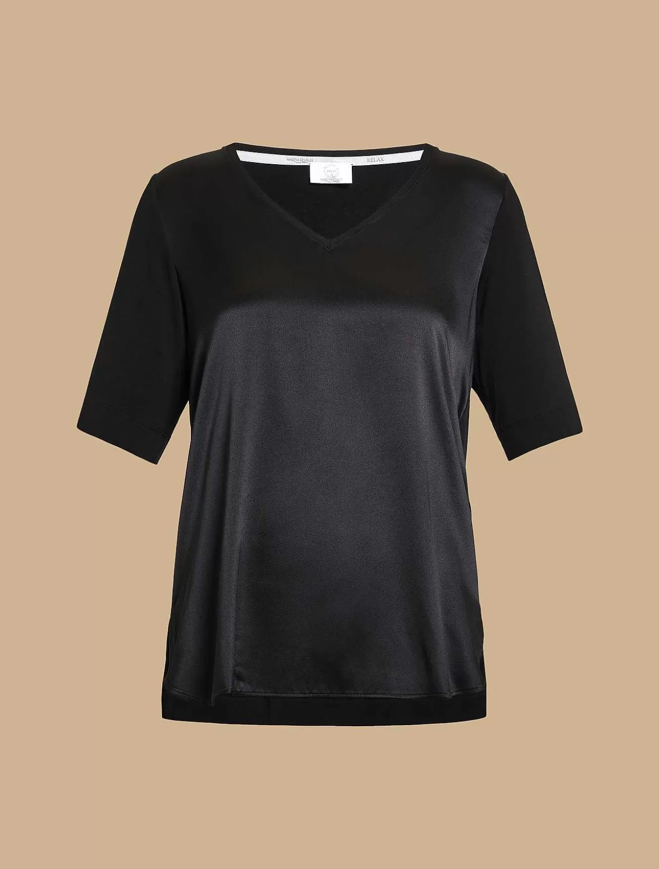 Silk And Jersey T-Shirt-Marina Rinaldi Shop