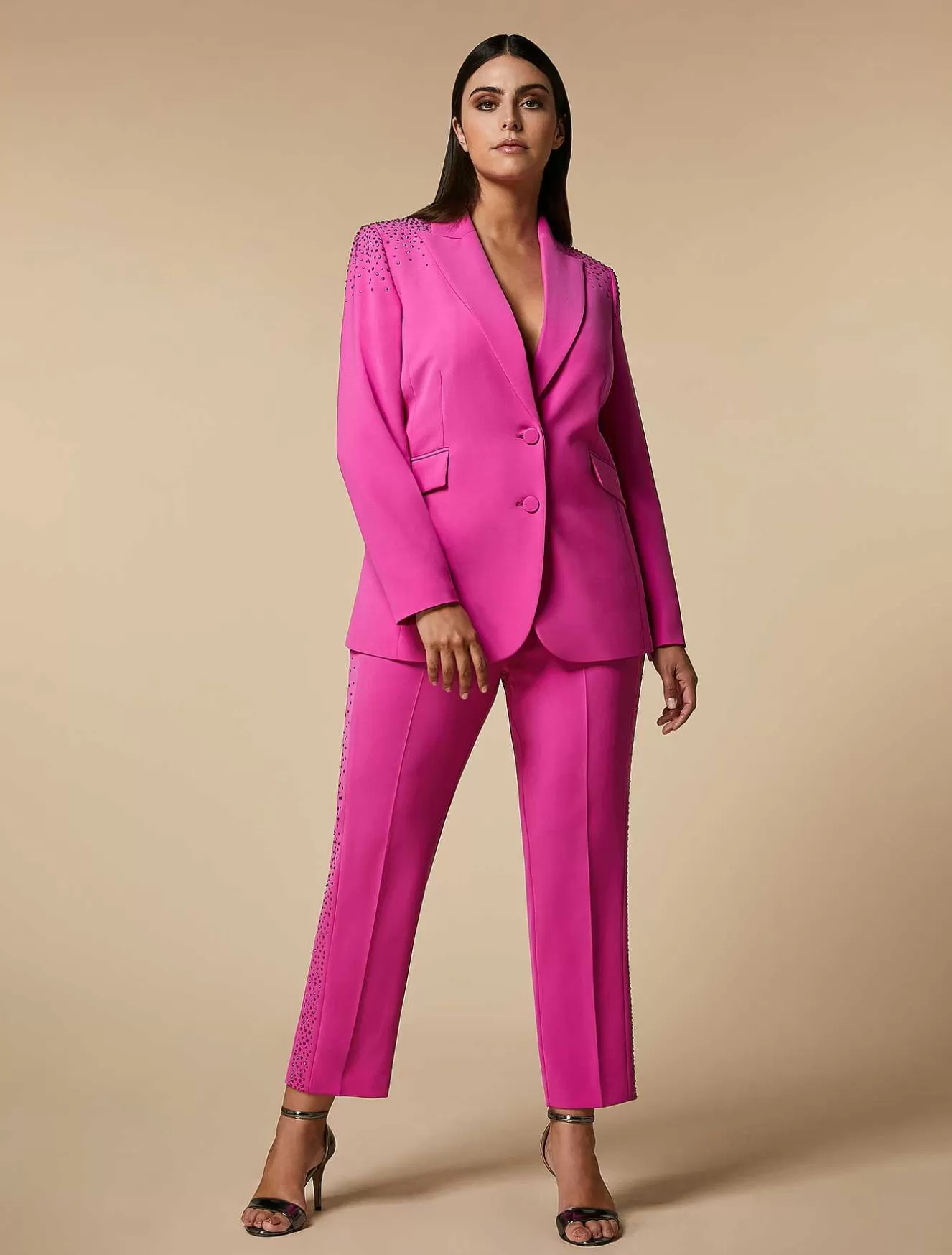 Stretch Cady Trousers-Marina Rinaldi Online