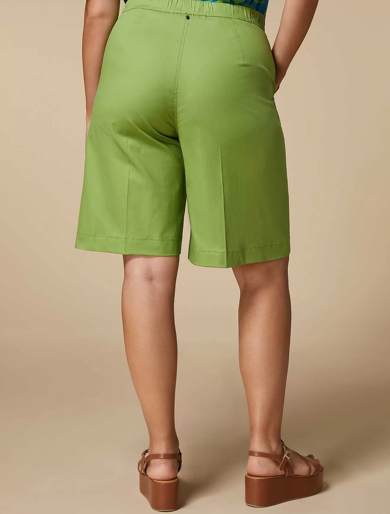 Stretch Cotton Bermuda Short-Marina Rinaldi Shop