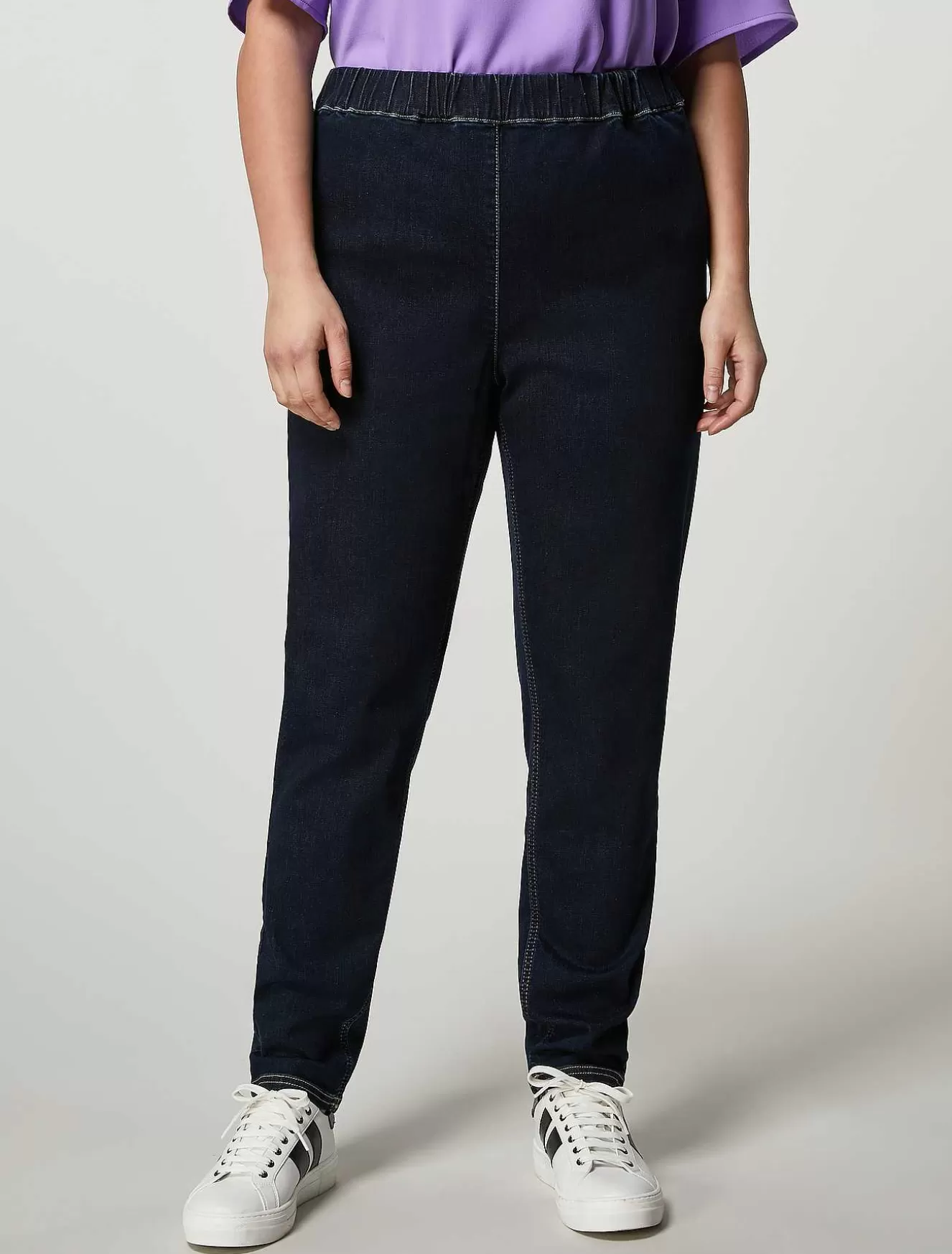 Stretch Denim Skinny Jeans-Marina Rinaldi New