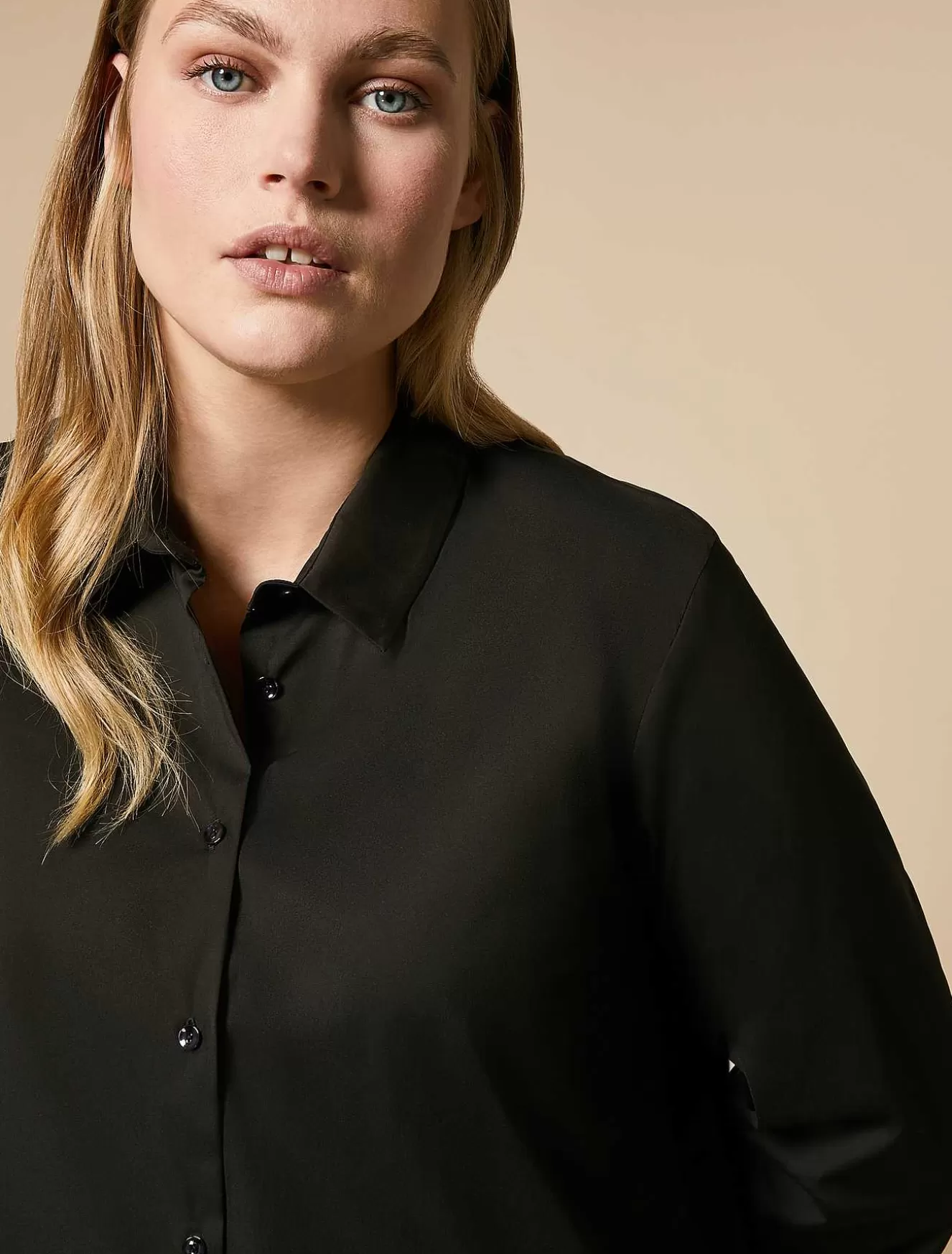 Stretch Poplin Shirt-Marina Rinaldi Online