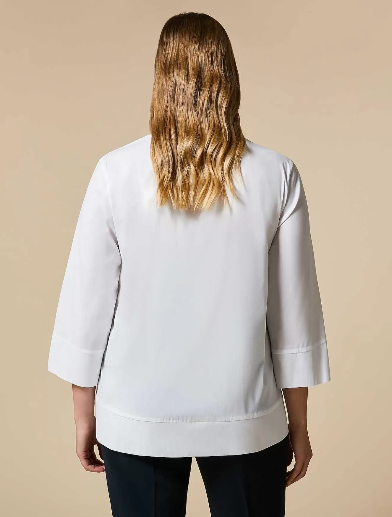 Stretch Poplin Shirt-Marina Rinaldi Sale