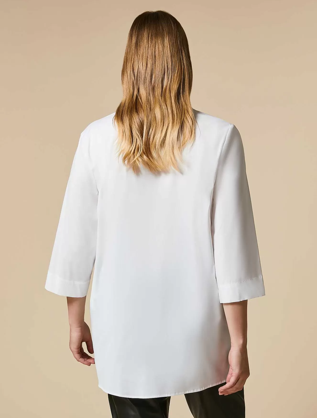 Stretch Poplin Shirt-Marina Rinaldi New