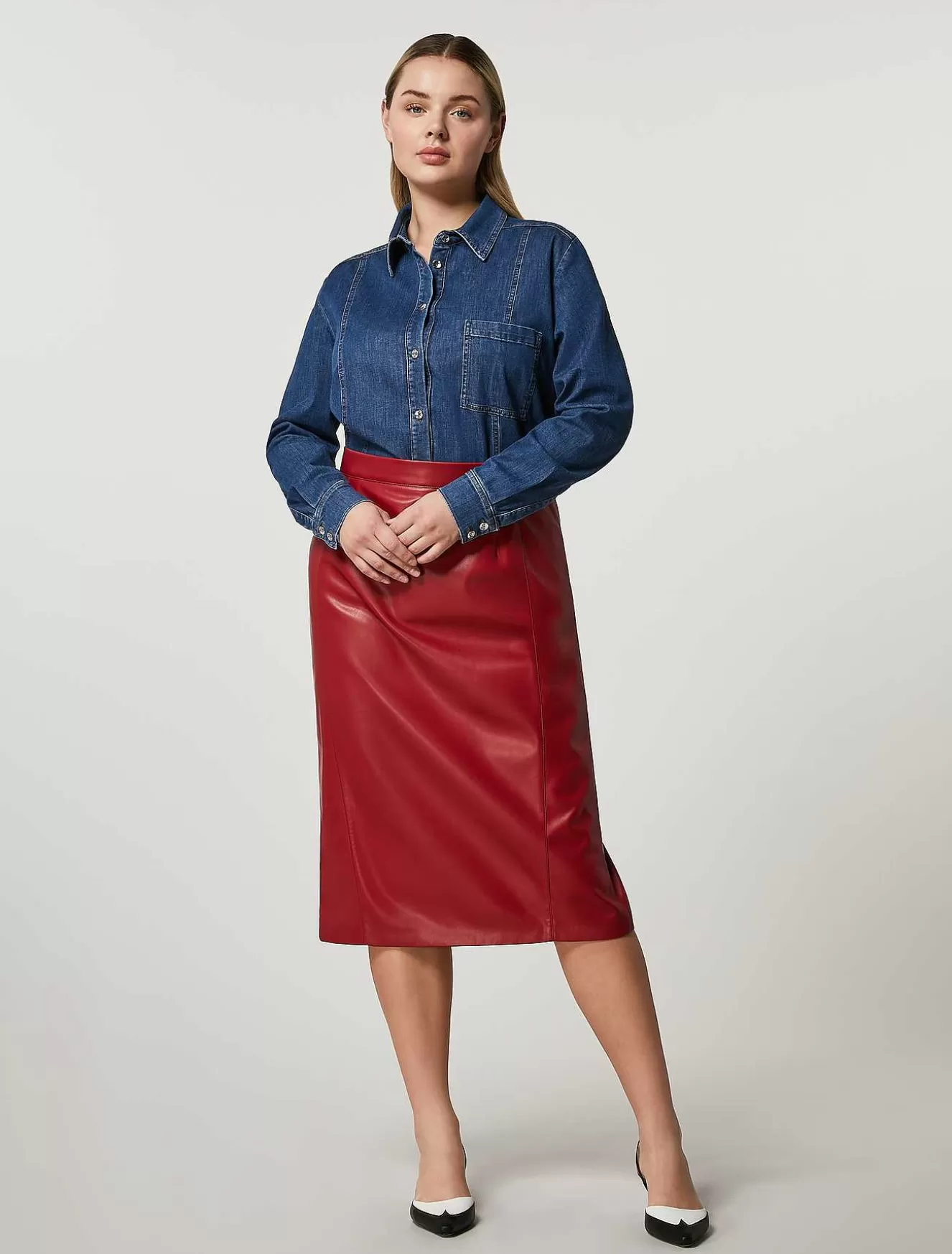 Technical Fabric Skirt-Marina Rinaldi Shop