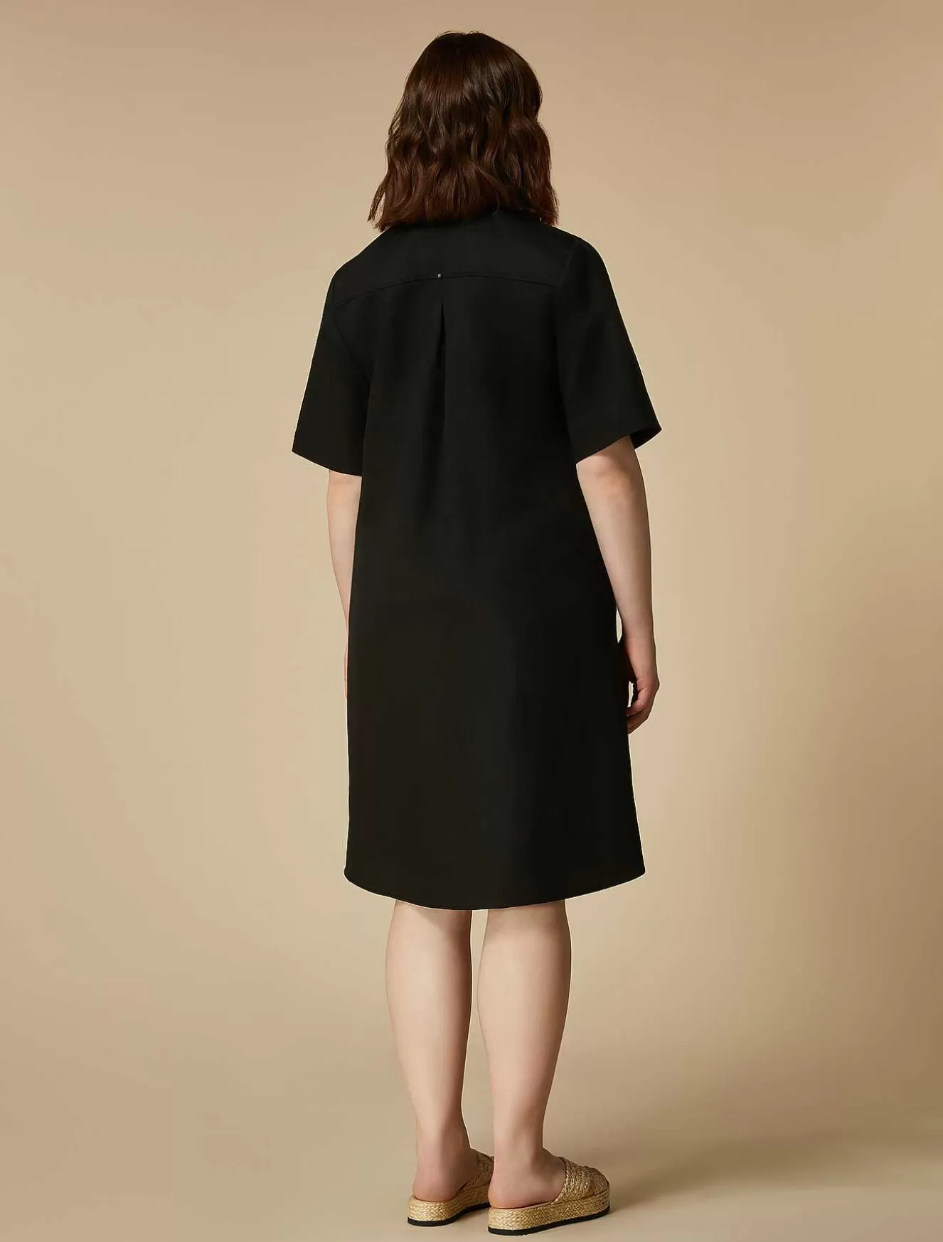 Tencel Linen Dress-Marina Rinaldi New