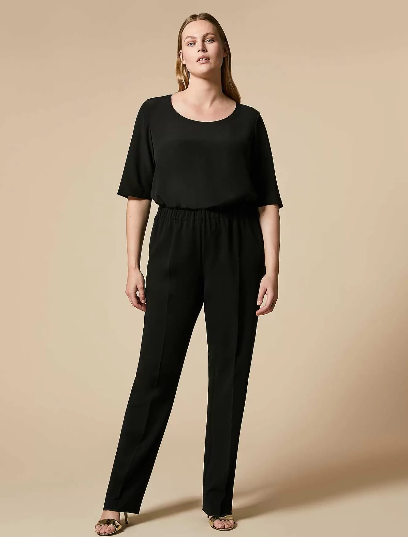 Triacetate Cady Classic Trousers-Marina Rinaldi Flash Sale