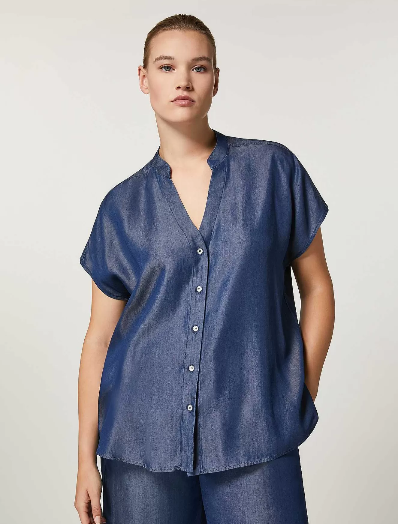 Twill Shirt-Marina Rinaldi Cheap