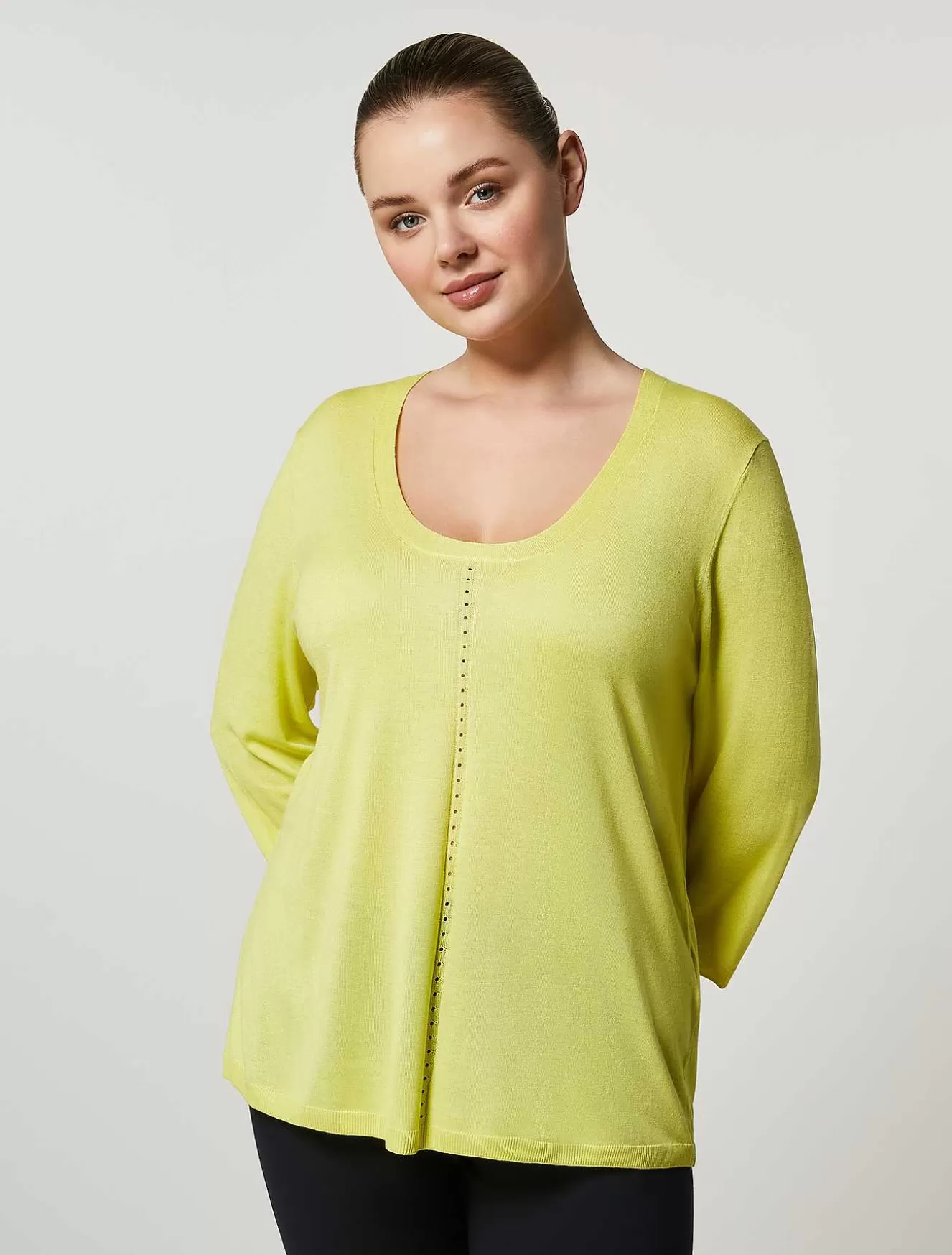 Viscose And Silk Yarn Sweater-Marina Rinaldi Sale