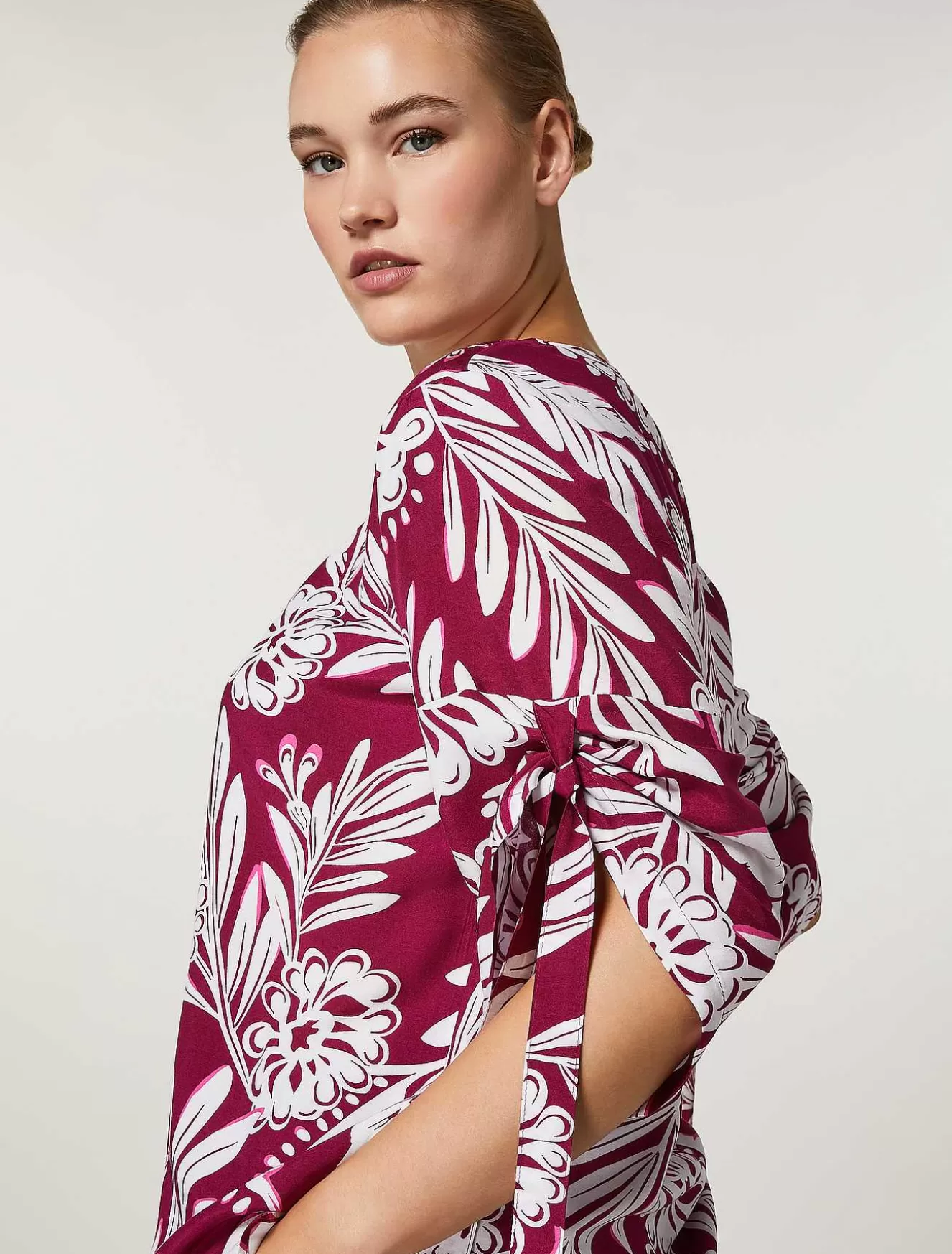 Viscose Canvas Blouse-Marina Rinaldi Shop