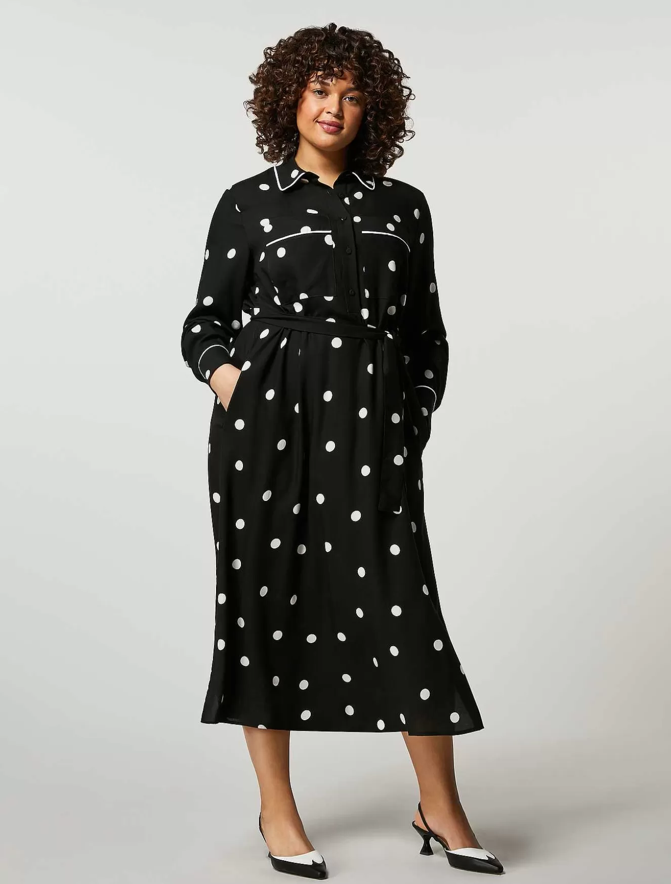 Viscose Canvas Dress-Marina Rinaldi Outlet