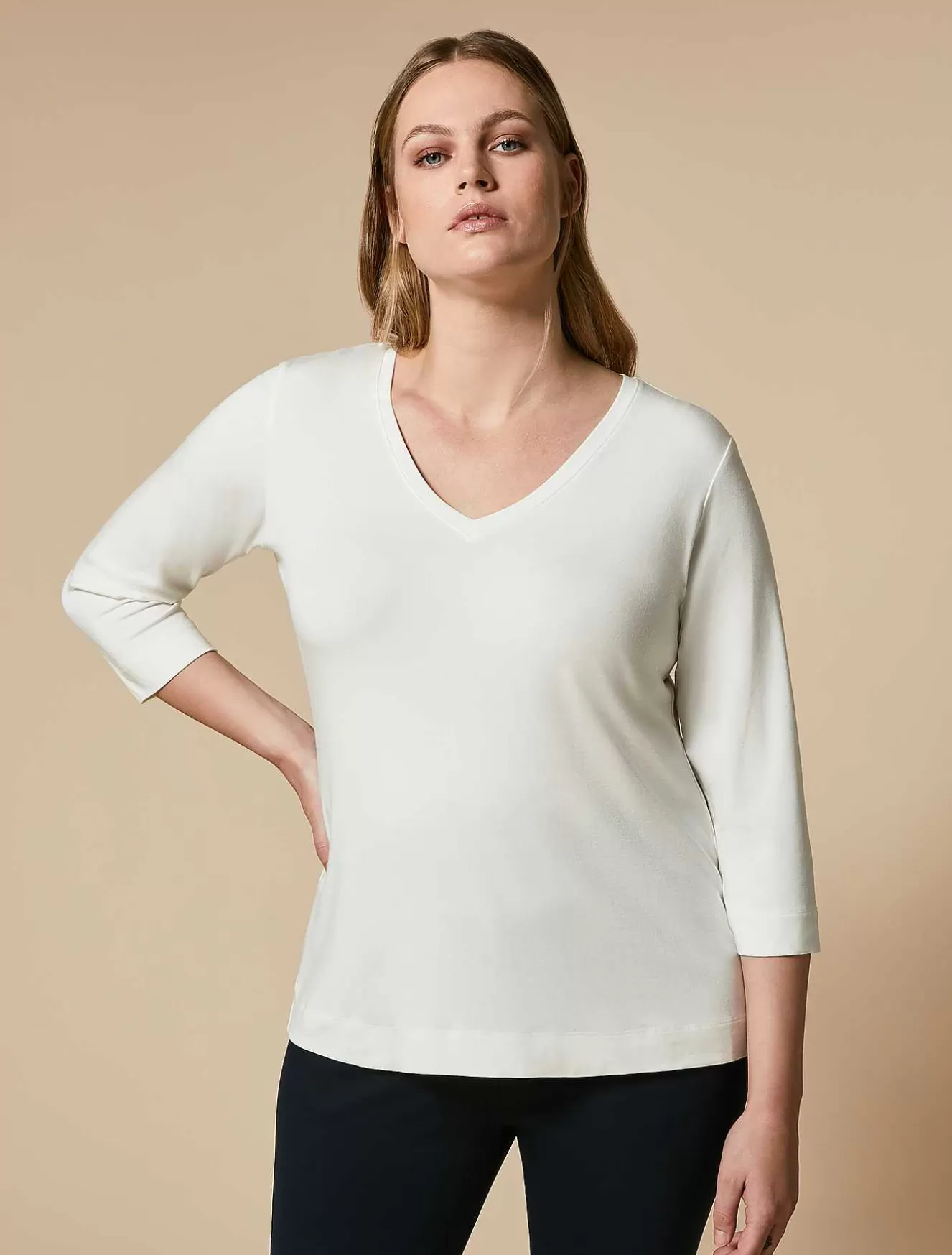 Viscose Jersey T-Shirt-Marina Rinaldi Discount